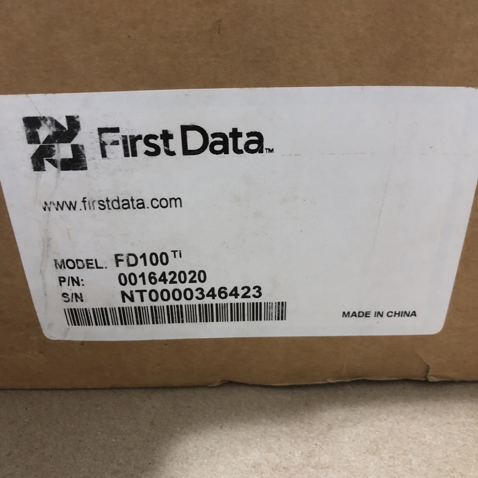 First Data FD 100 Credit Card Terminal. New