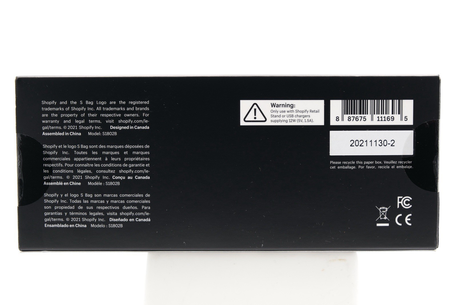 New- Unopened -Shopify Dock for Tap & Chip Reader S1802B 20211130-2 Accessory