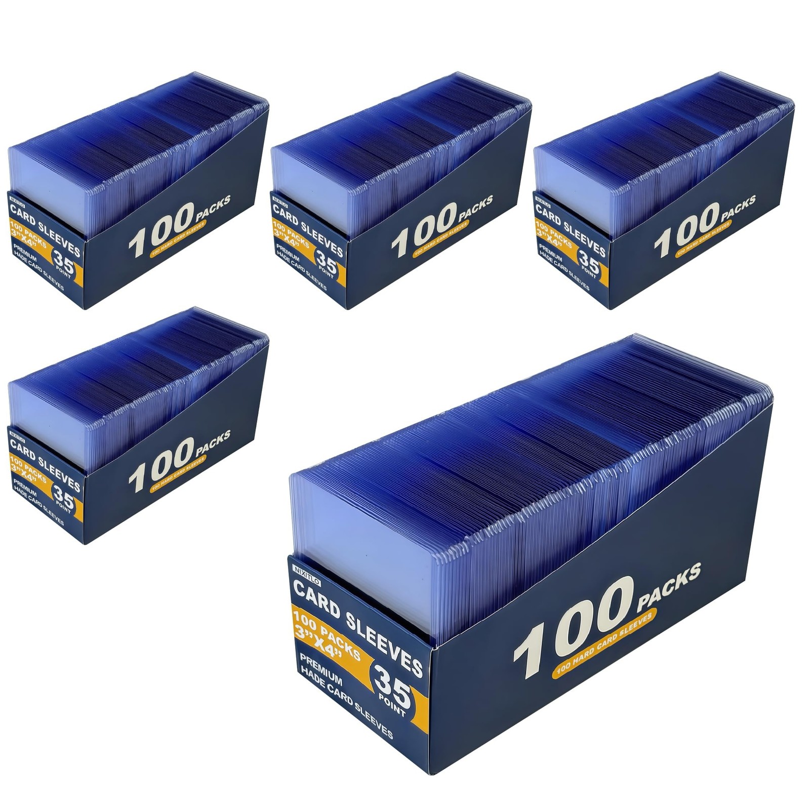 500 Hard Card Sleeves Card Toploaders for Protection for Baseball Football Pr…