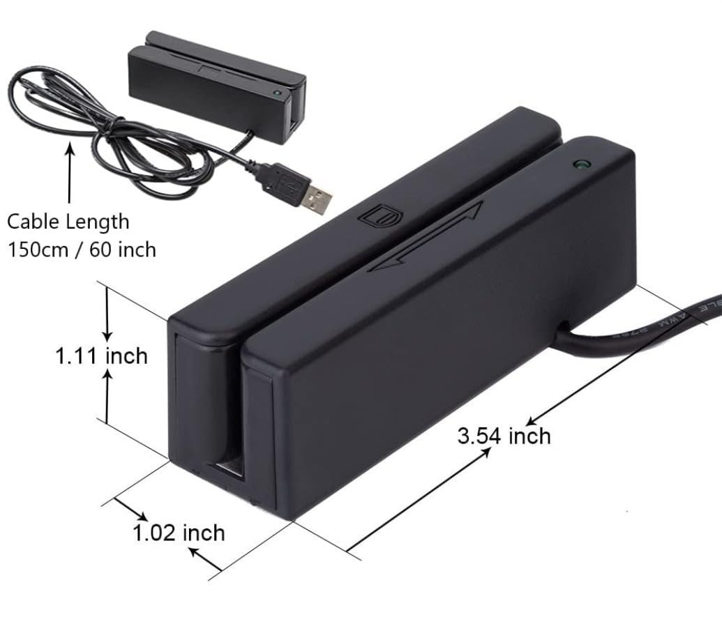 Mini Magnetic Swipe Credit Card Reader 3 Track Hi Lo Data Collector USB
