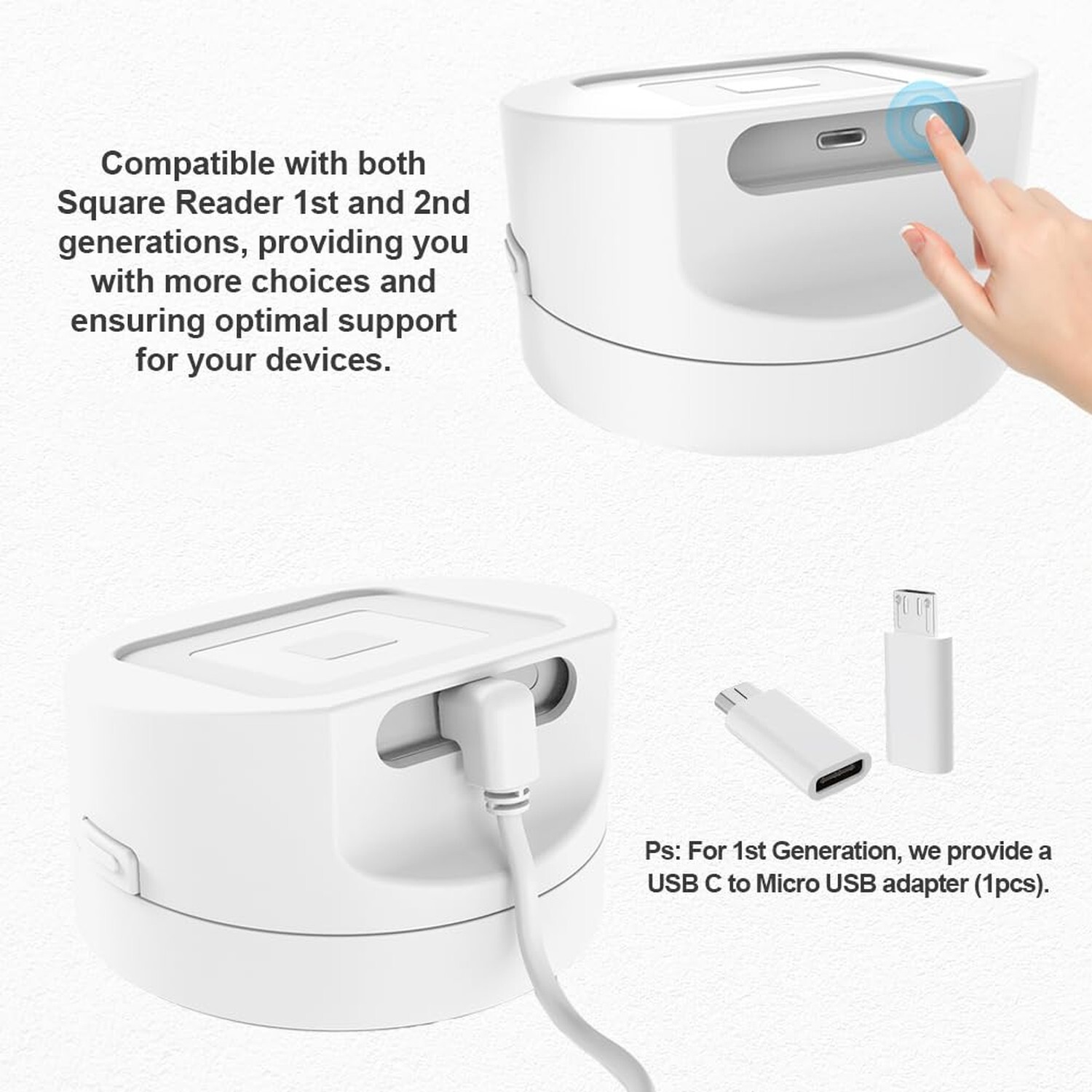 Dock for Square Reader – Compatible with 1st and 2nd Generation Square Reader…