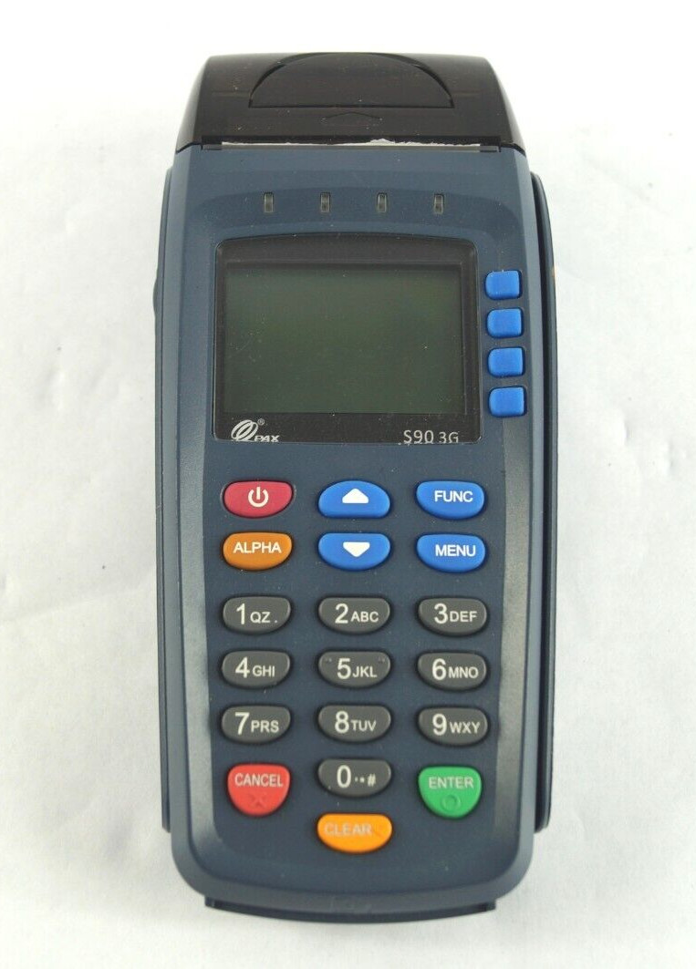 PAX S90 Wireless 3G Credit Card Mobile Terminal No Power Cord WORKING B321