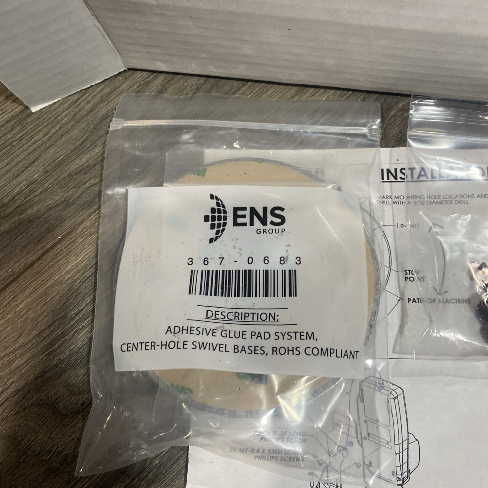 ENS Low Contour Stand Center Hole Swivel 367-3227-B Verifone Open Box