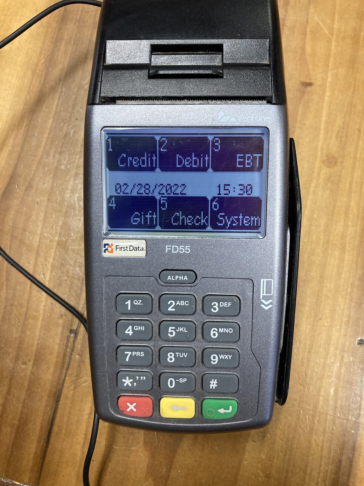 Verifone First Data FD-55 Terminal Used works well