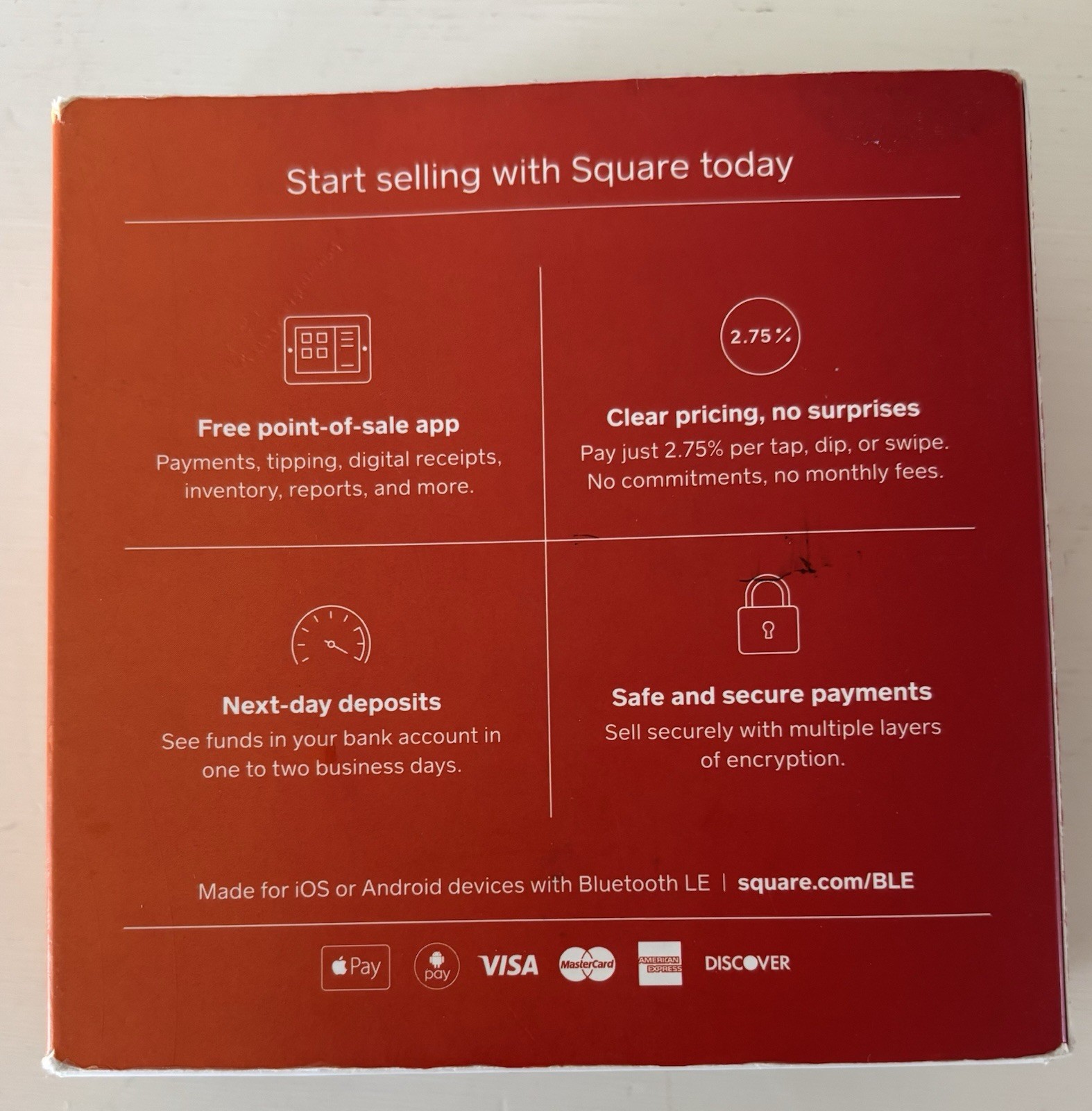 Square Reader Bluetooth Contactless Chip Magstripe