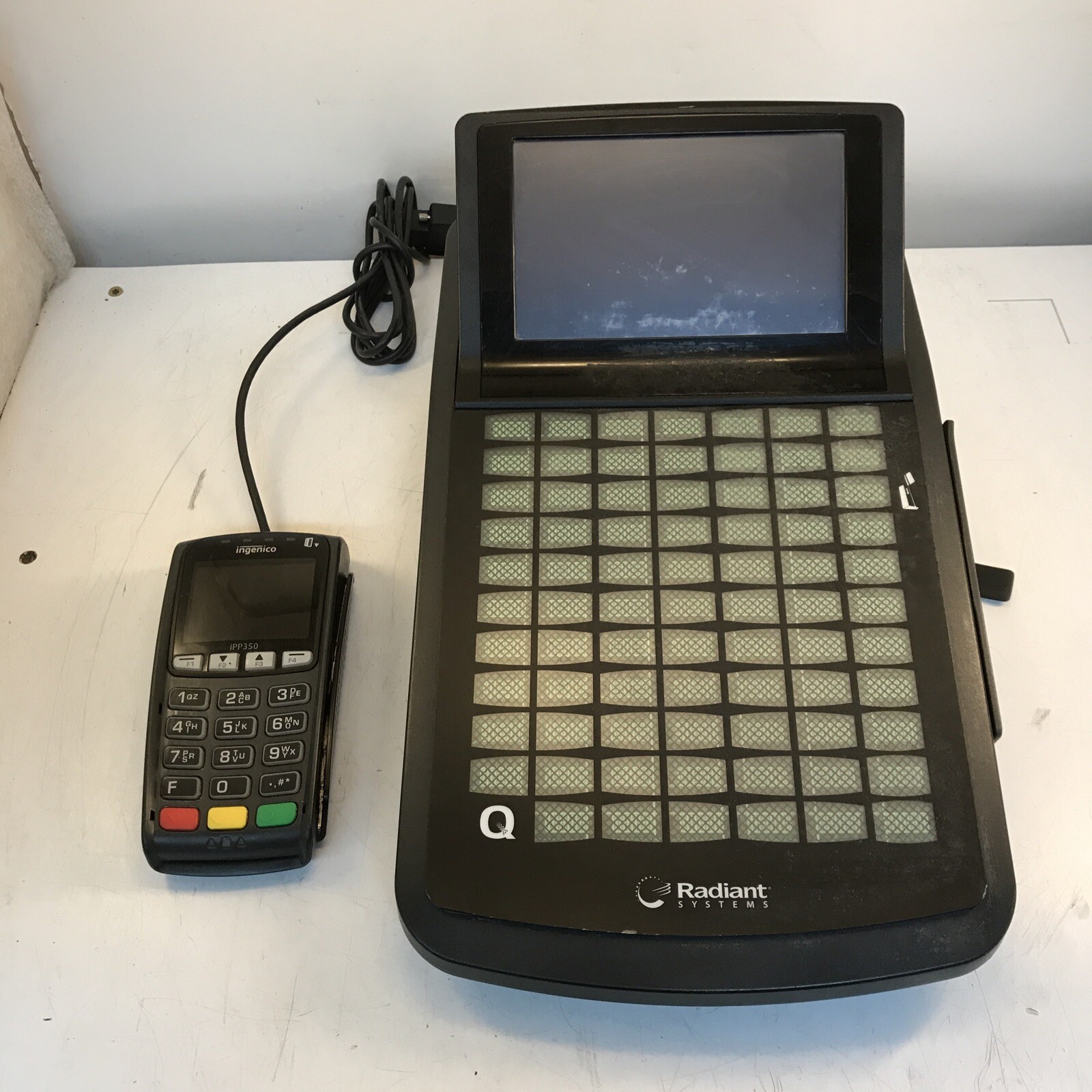 Cashier terminal QS710, PR10310, IPP350-01T1305A and cash drawer Tested