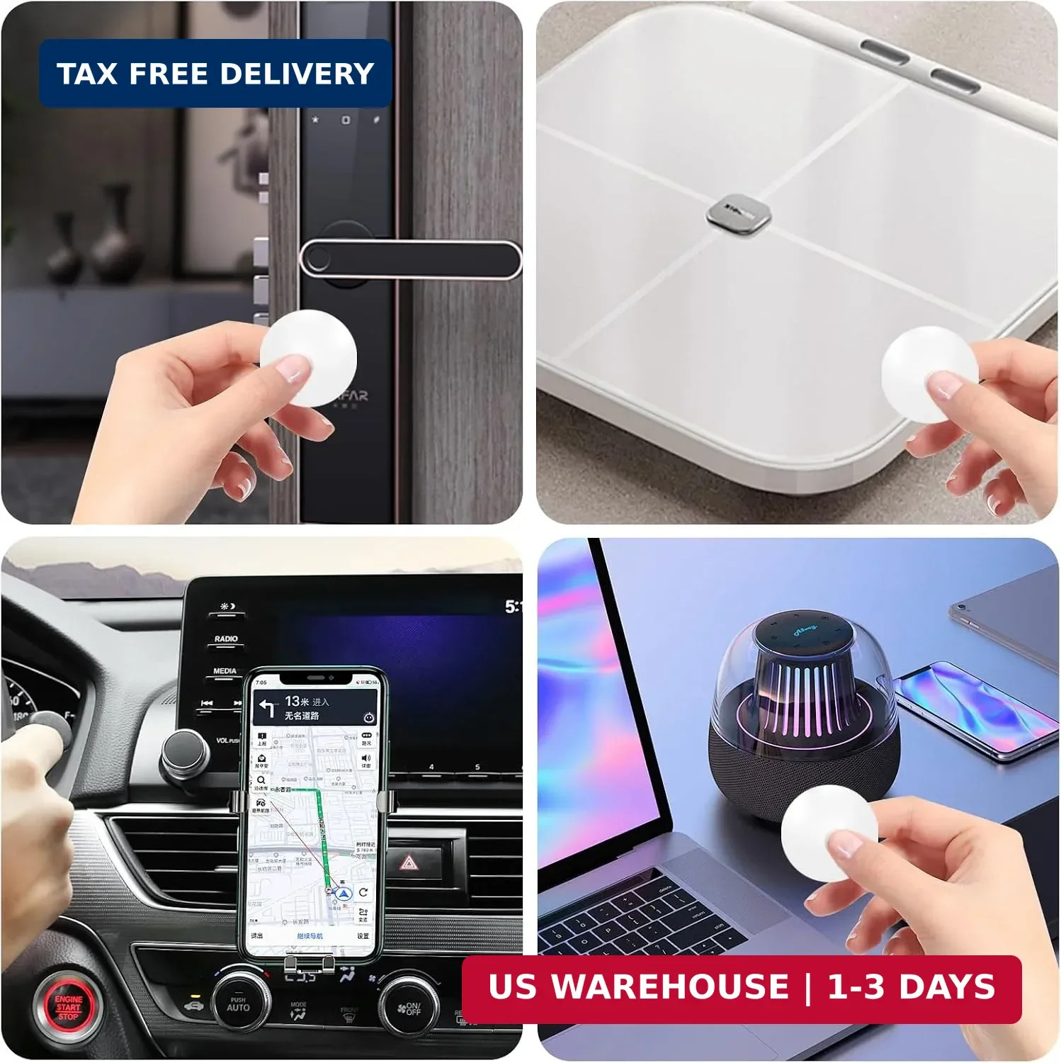 50 Pcs NFC Tags NTAG215 – Blank Rewritable NFC Cards, 504 Bytes Memory, Compatib