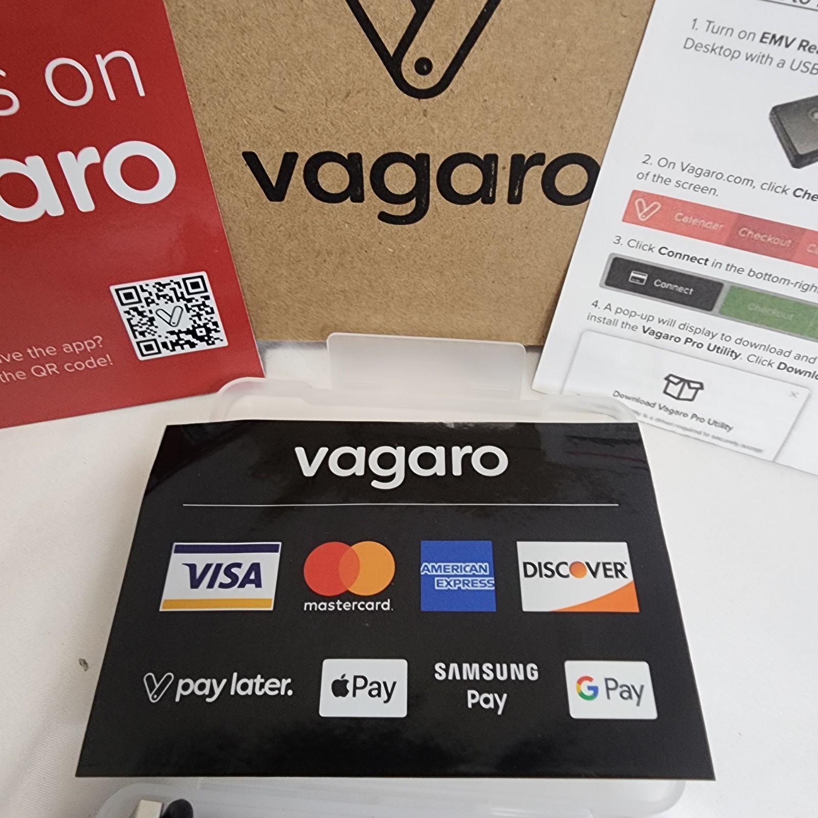 Vagaro EMV Chipper 3X BT Bluetooth Card Reader + USB-C, w/Strap & Case – NEW