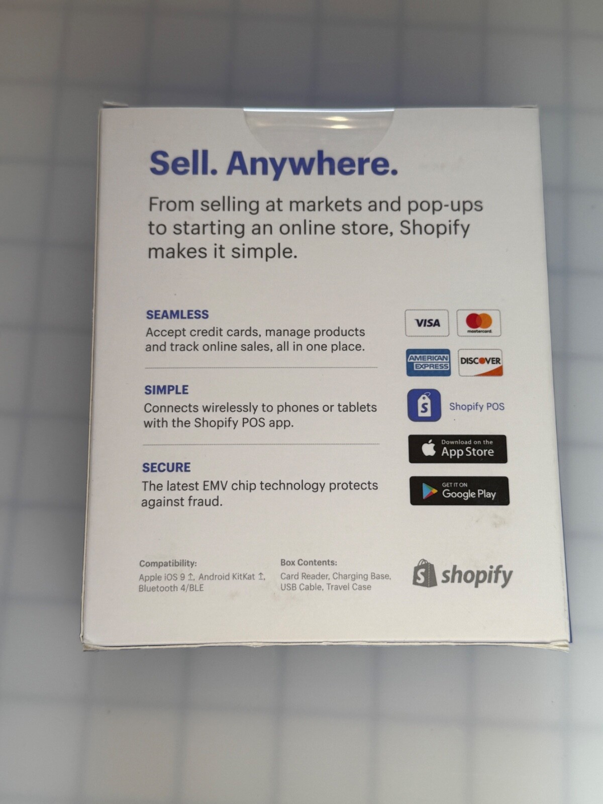 Shopify Chip and Swipe Credit Card Reader White Model S1701 New in Box