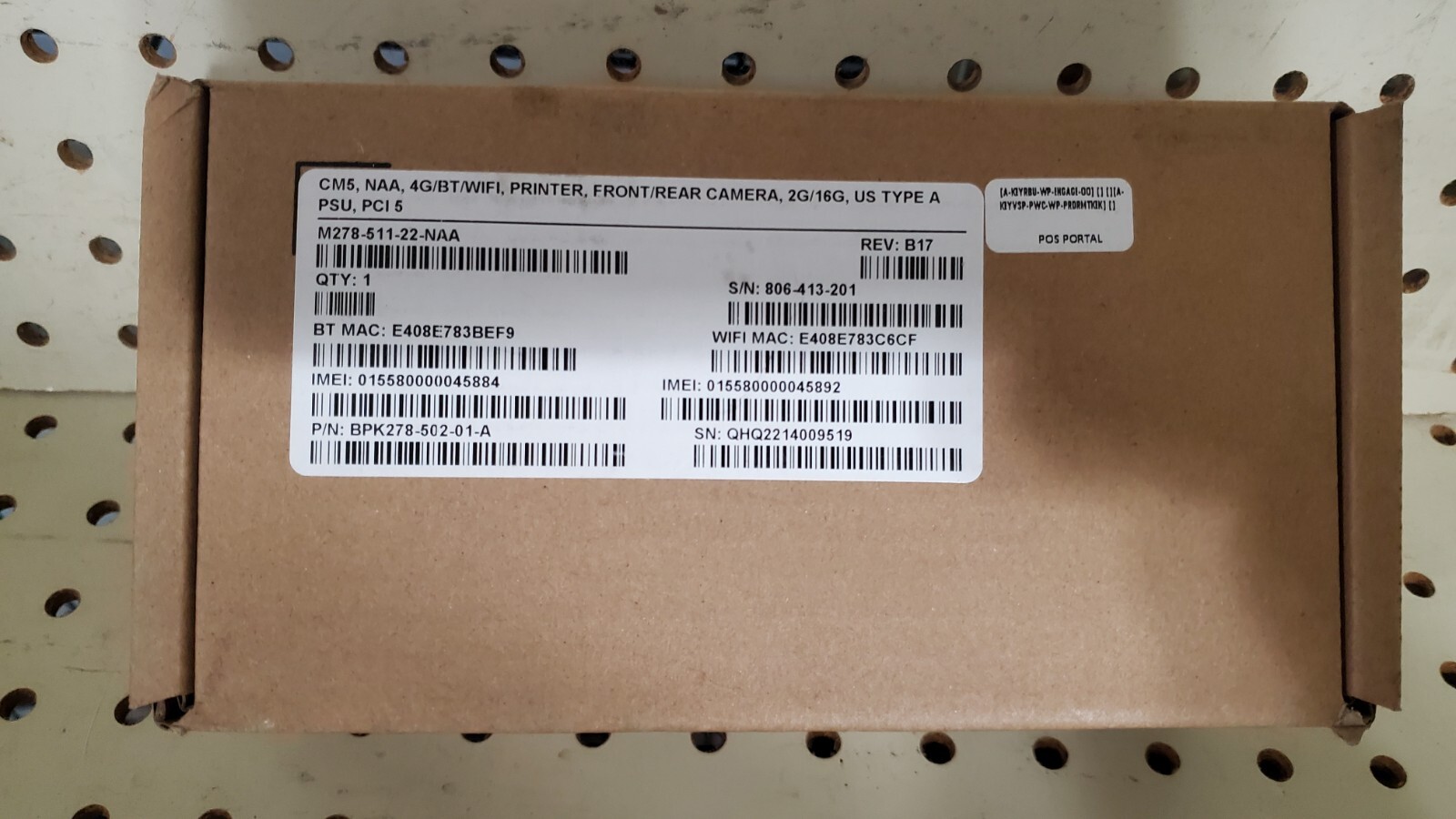 NEW Verifone M278-511-22-NAA CM5 NAA 4G BT/WIFI Printer BPK278-502-01-A