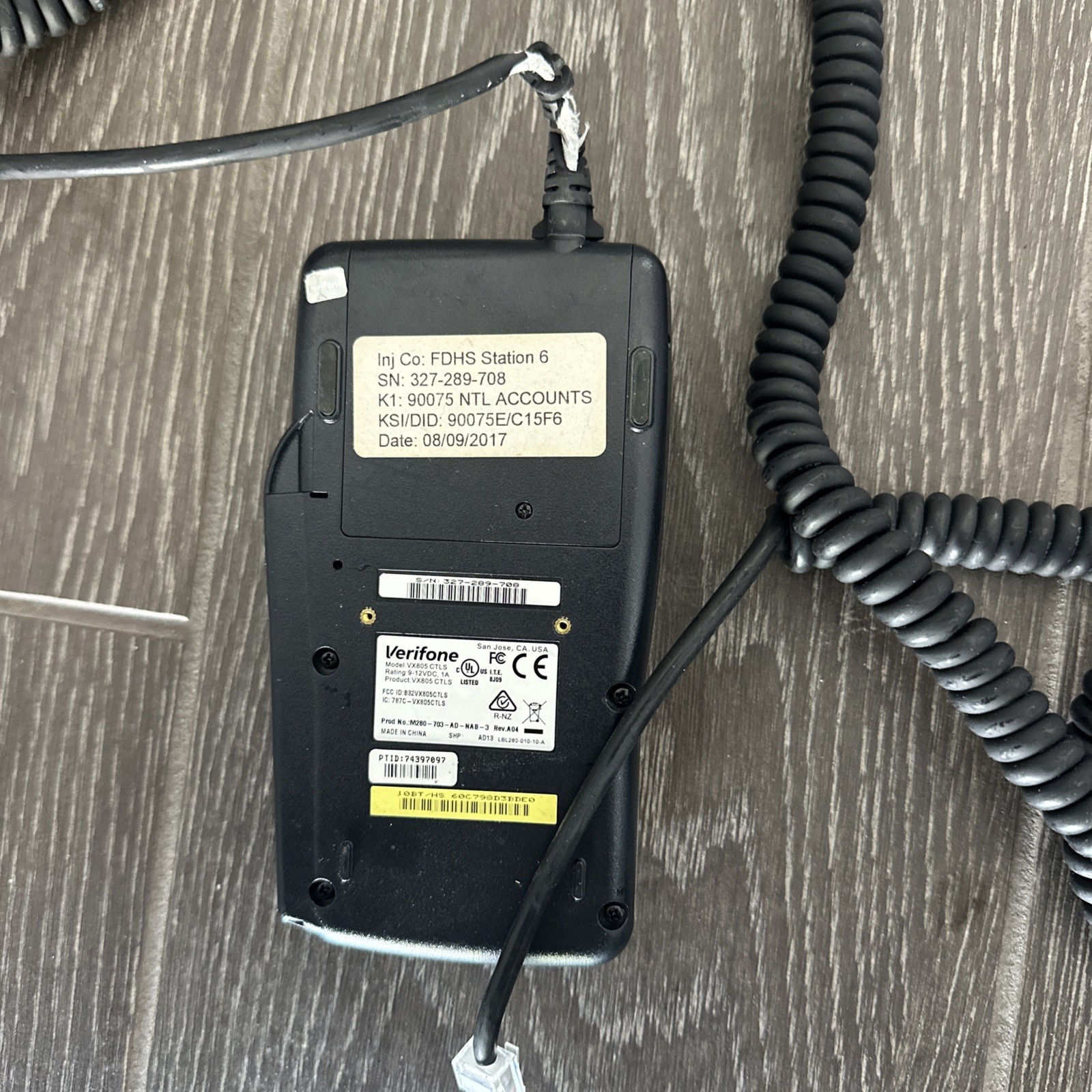 Verifone VX-805 Pin Pad Card Reader 160mb Keypad