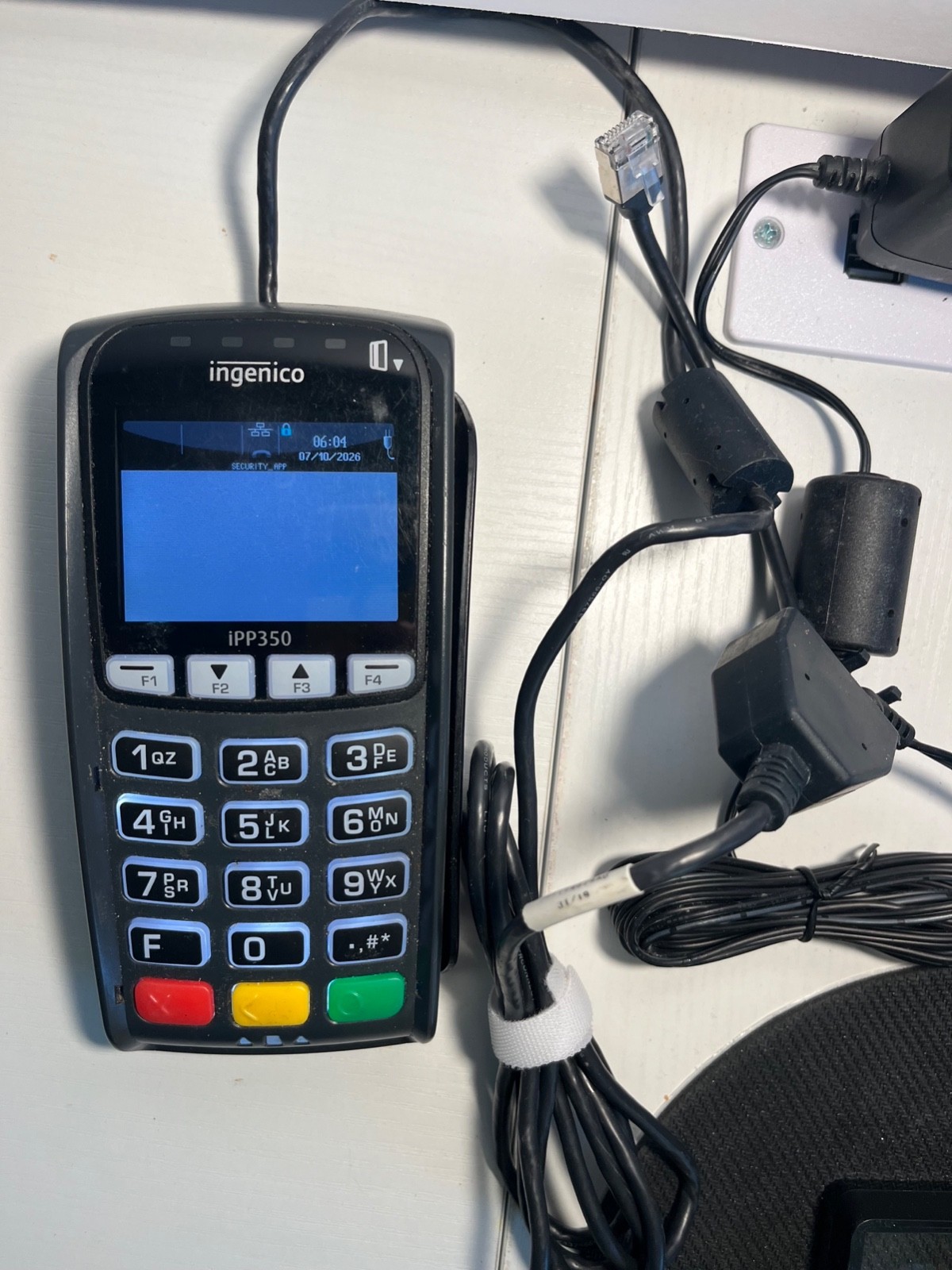 2 Ingenico iPP350 Credit Card Readers w/Ethernet Cables & Power Supplies