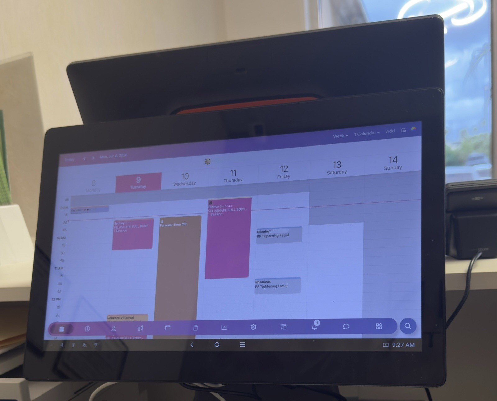 Vagaro Pay Desk Dual Screen POS Terminal + Wireless Bluetooth Card Reader