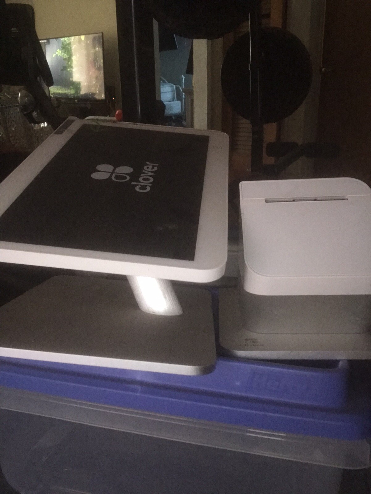 Clover Station C100 POS 1.0 System Printer Point Sale P100 Locked Master