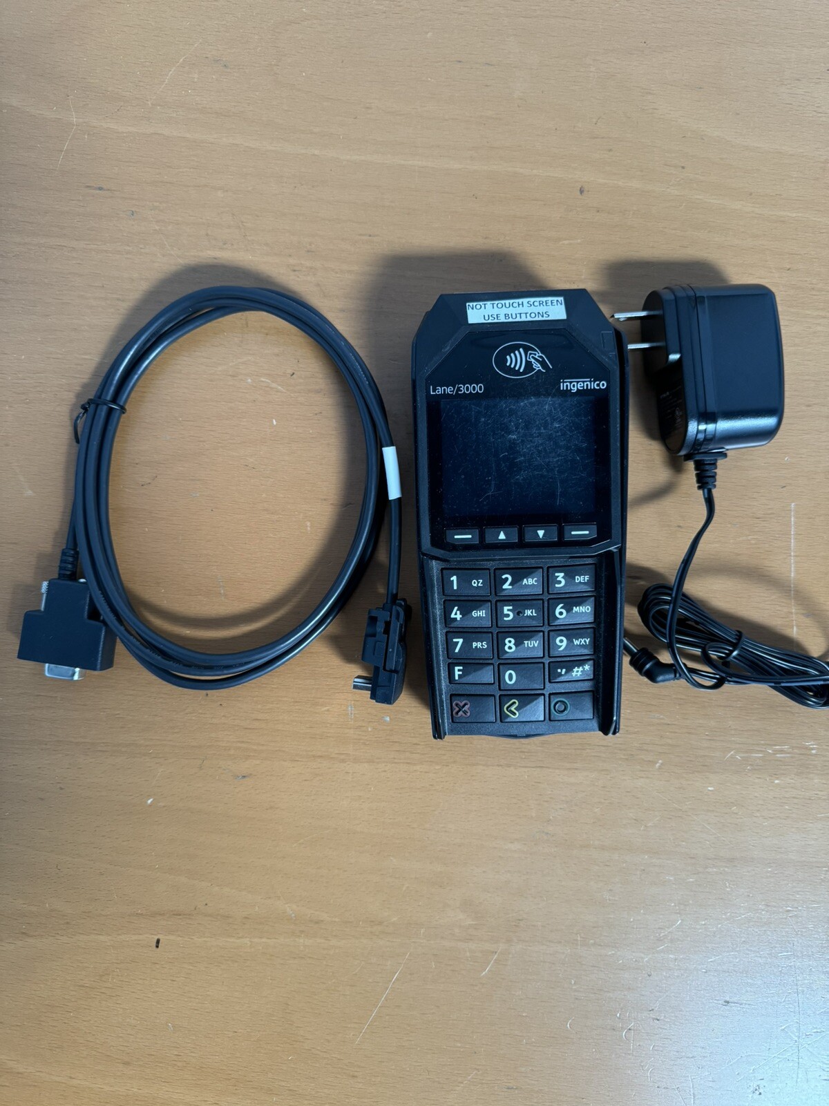 Ingenico Lane 3000 Pin-Pad Credit Card Terminal with RS 232/9F-Pin Cable