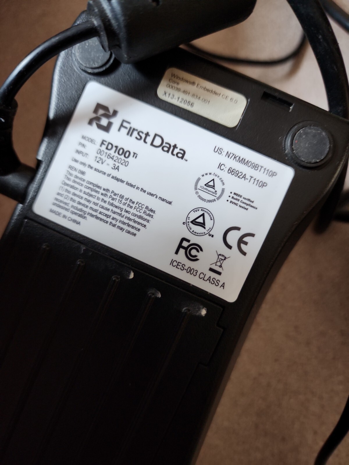 First Data FD100Ti Credit Card Machine and FD35 Pin Pad *USED* *FREE SHIPPING*