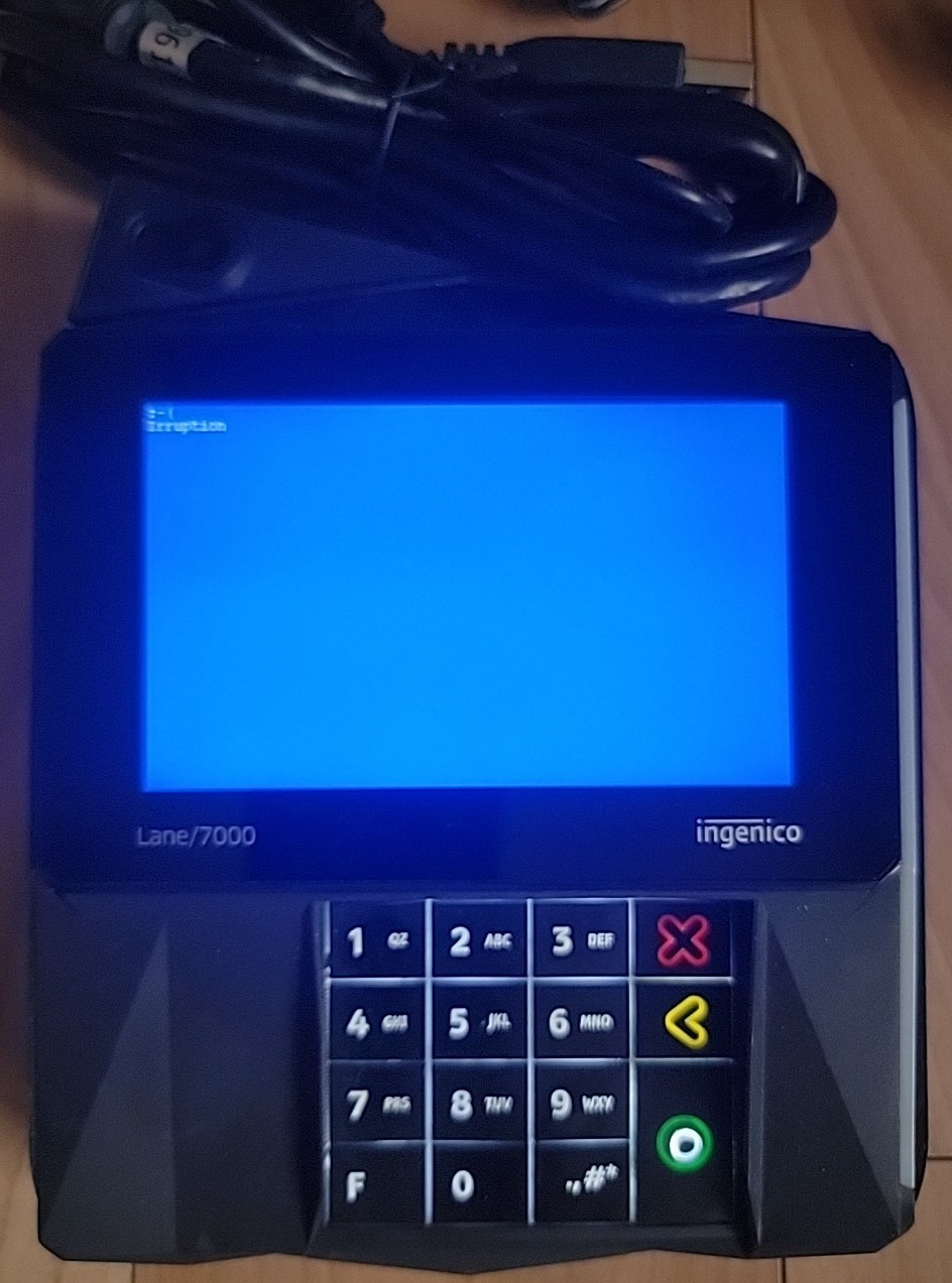 Ingenico Lane 7000 5-inch Credit Card Terminal with HDMI Power Supply FOR REAPIR