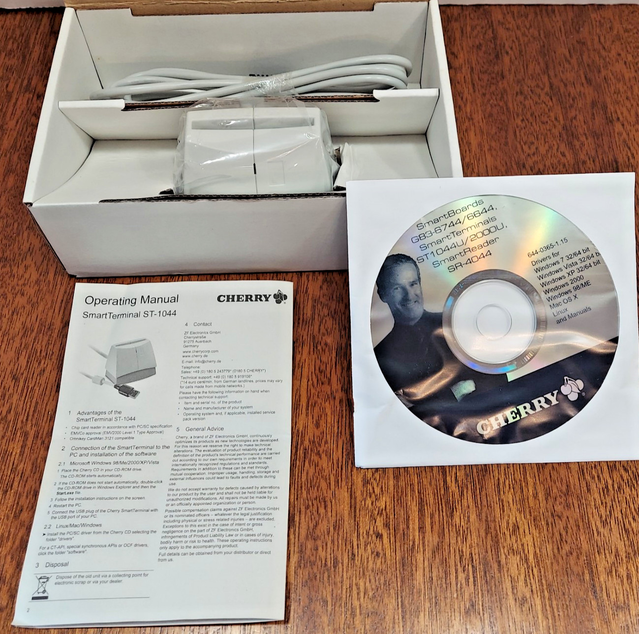 Cherry ST-1044UB USB Smart Card Reader NEW IN BOX with Instructions
