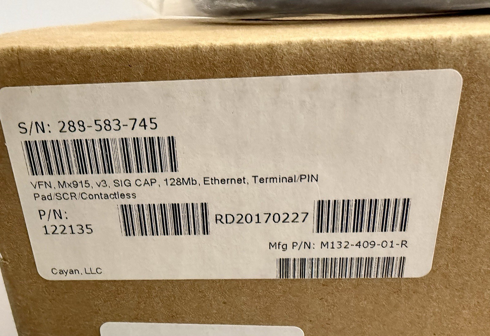 NEW Verifone MX915 M132-409-01 Credit Card Payment Terminal w/ MX900-02 & Mount