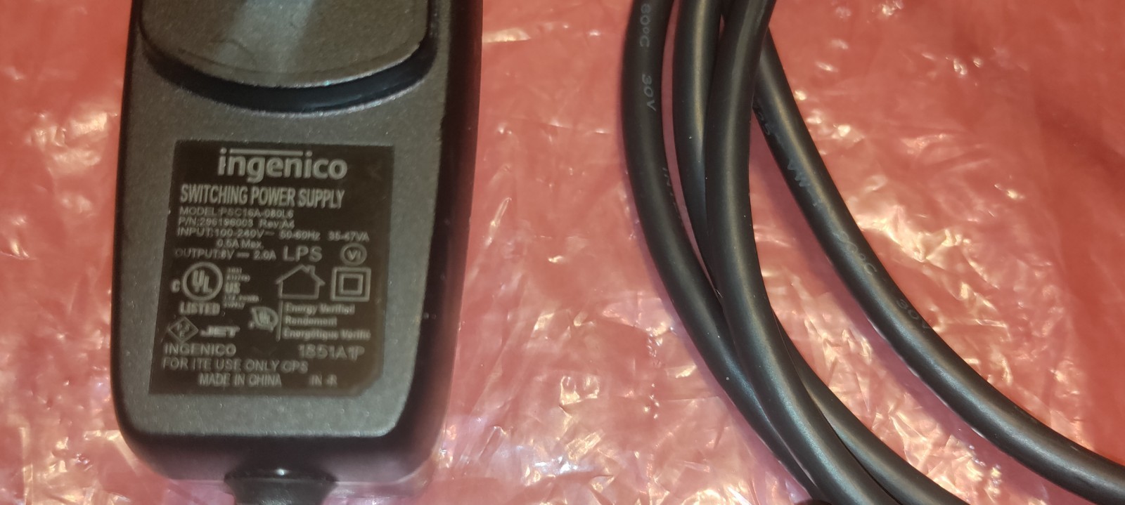 Ingenico Cable 296111170AD USB HDMI For Lane 3000/5000/7000 + PSC16A-080L6 Power
