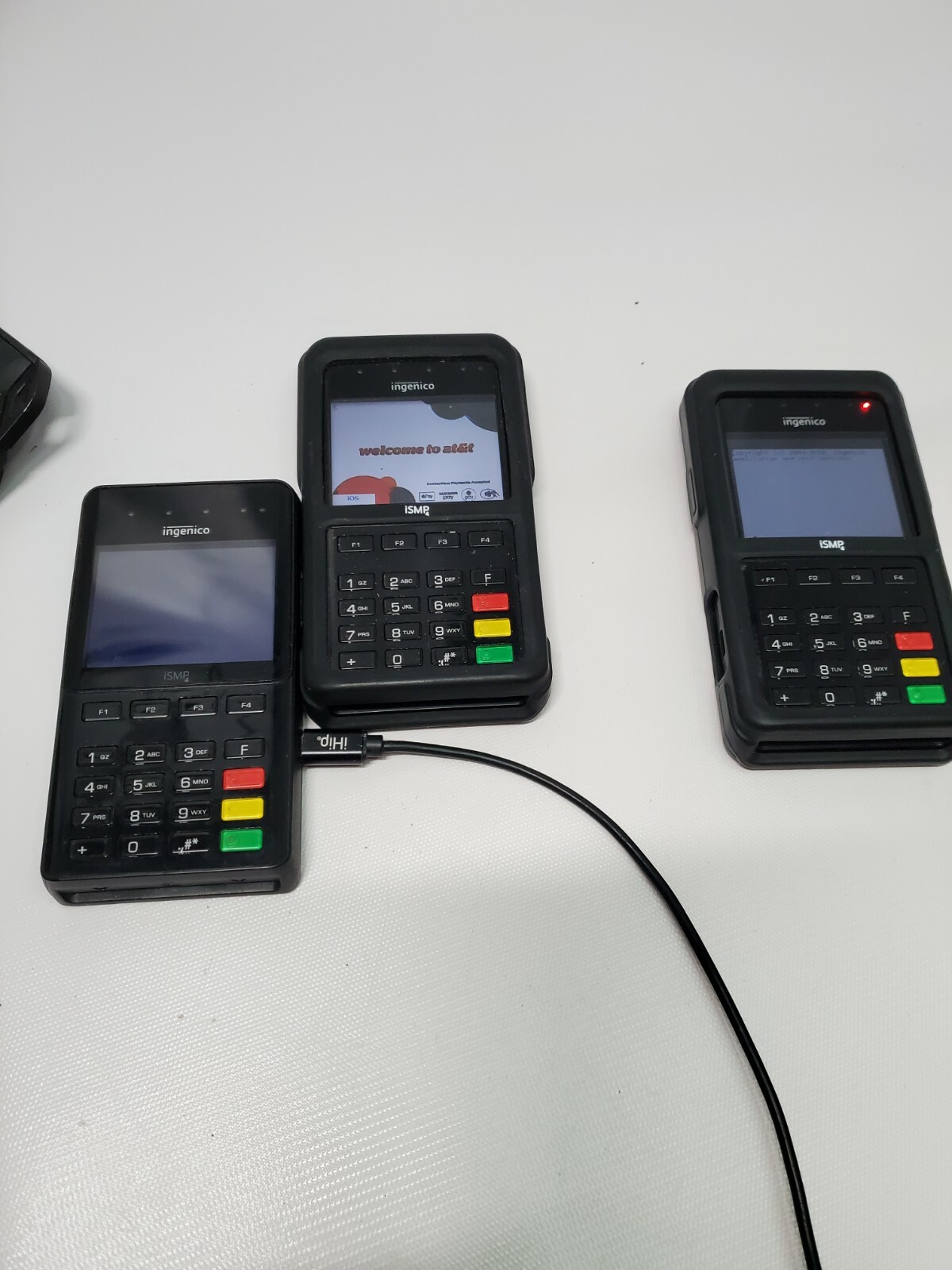 INGENICO ISMP4 Barcode Reader Parts Or Not Working Lot of 3 #0388