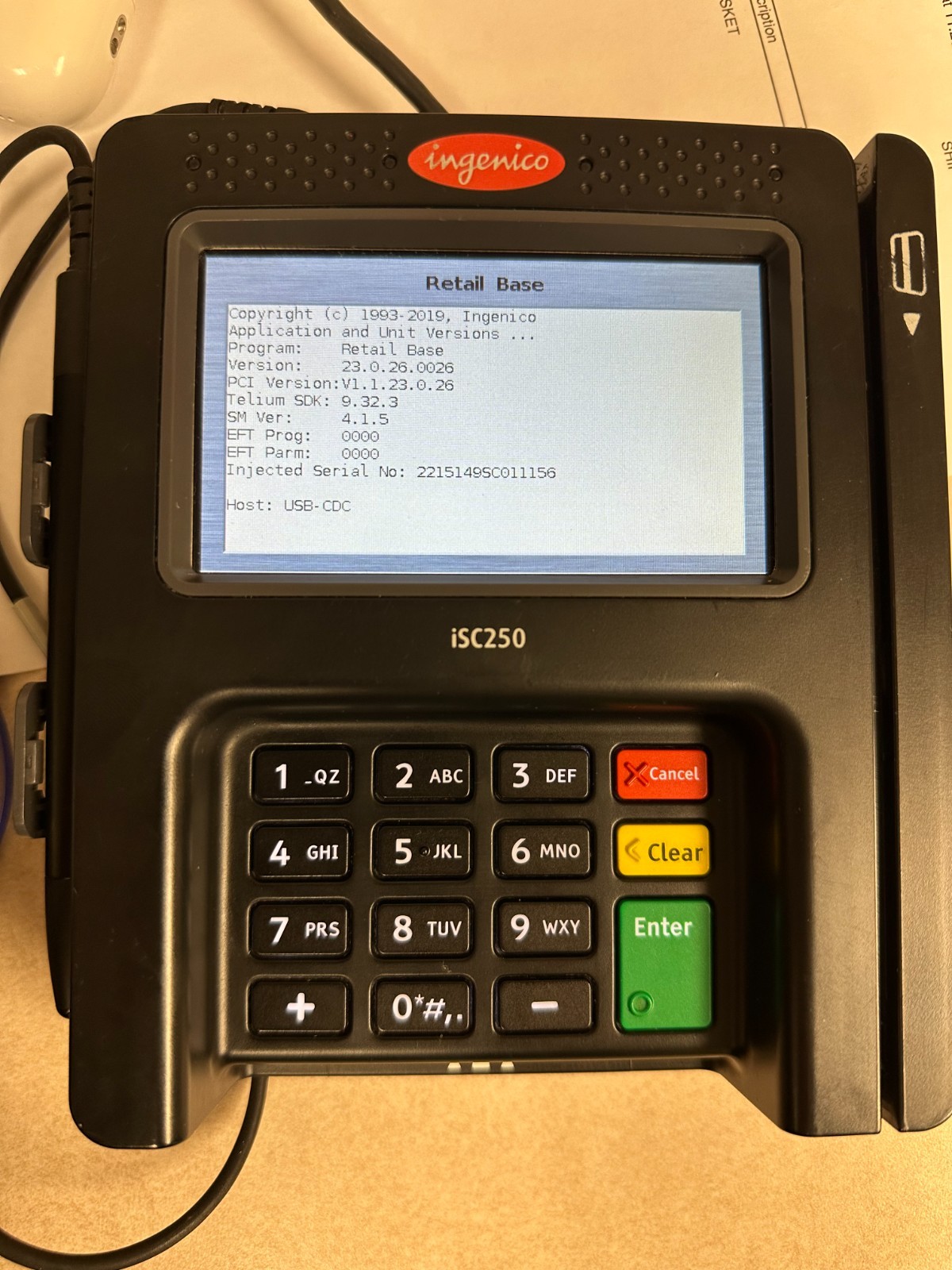 Ingenico iSC Touch 250 Payment Terminal