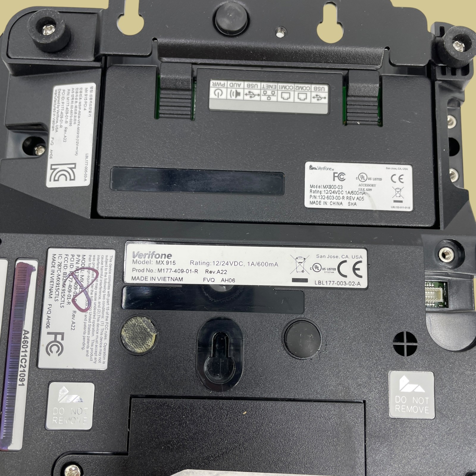 LOT OF 5 VeriFone Credit Card Terminal Model MX915 Terminal Machine #L8585