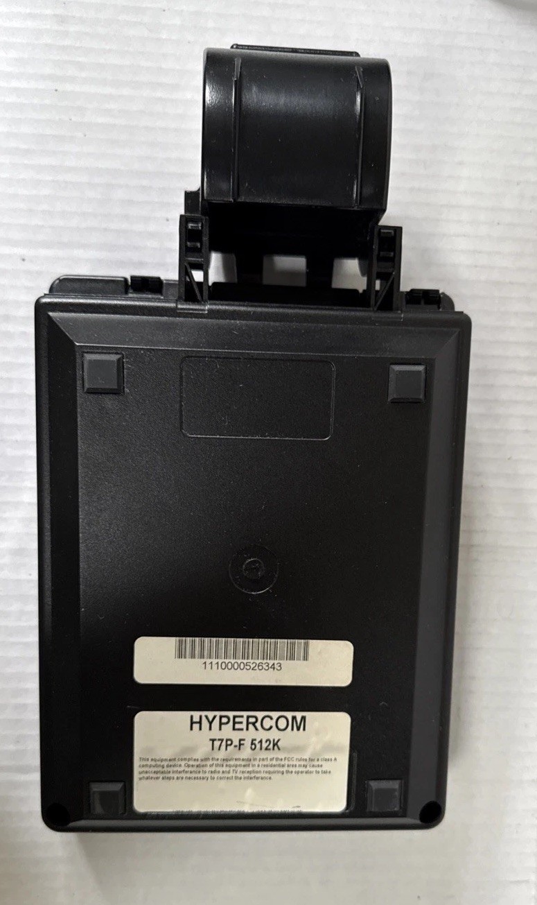 Used Hypercom T7P 512K-Thermal print credit card terminal with Power Supply