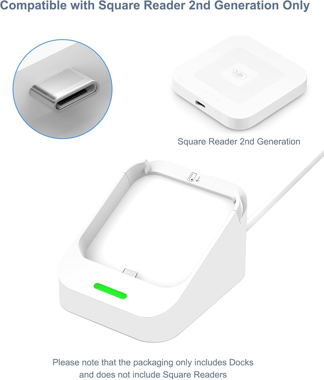 Dock for Square Reader 2Nd Generation, Holder Stand for Square Card
