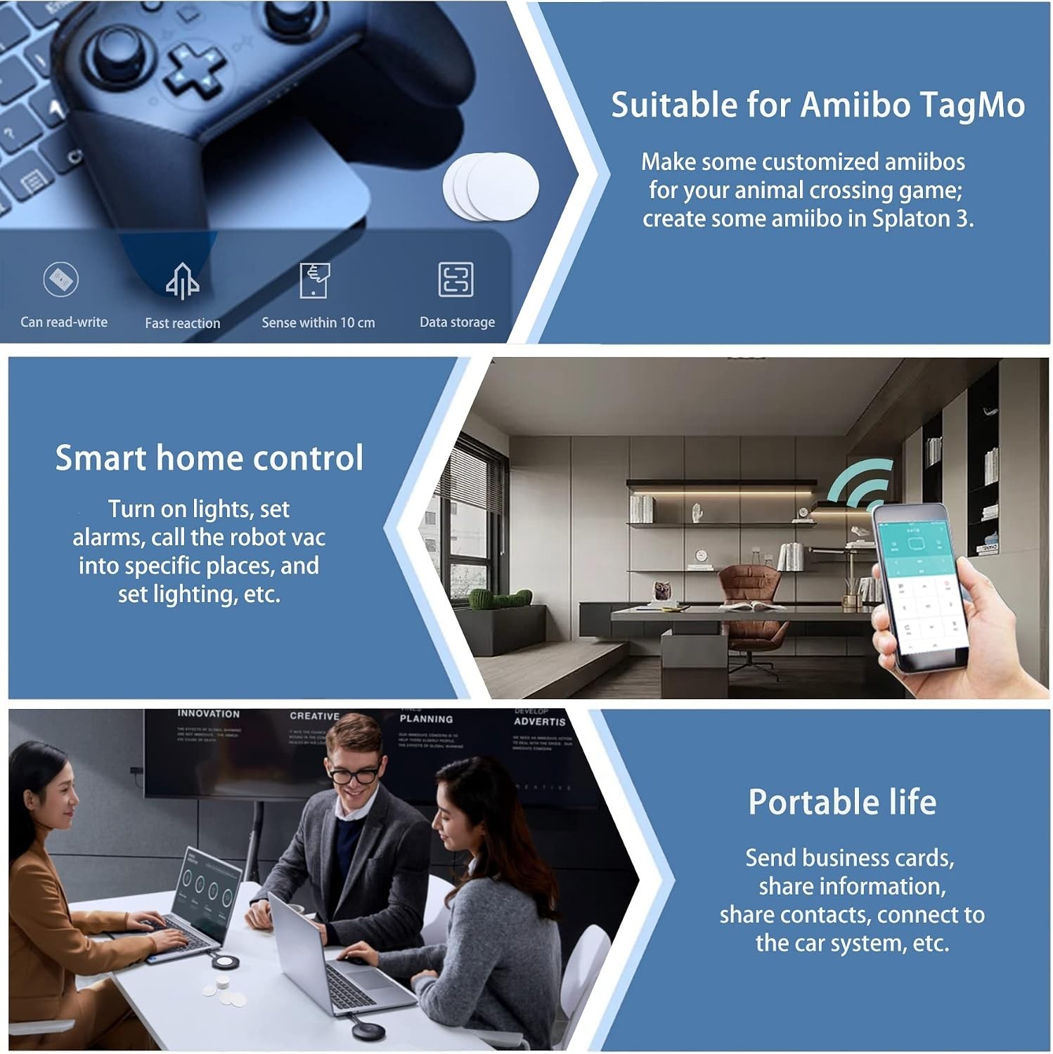 100 Count 30mm NFC Coin Cards – Rewritable Tags for Android Devices