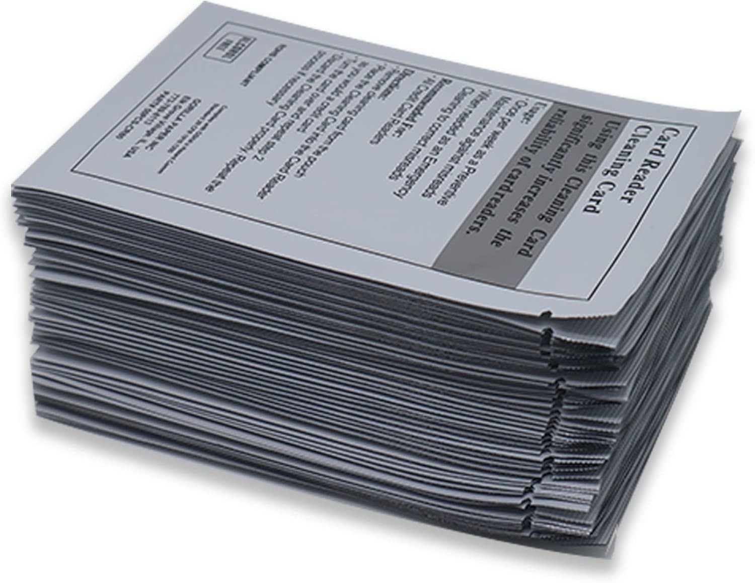 Easy-to-Use Dual-Sided 50 Pack Cleaning Cards for POS Terminals – Alcohol-Free