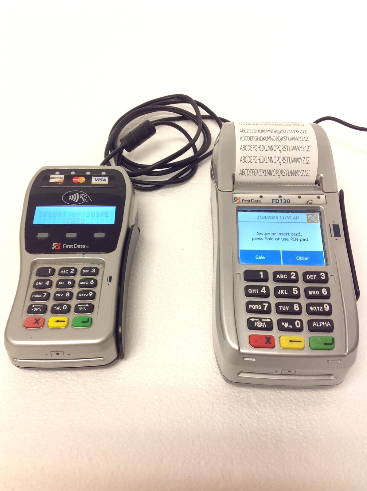 4x FIRST DATA FD130 Credit Card Machine w/ First Data Pinpad FD35 FREE SHIPPING
