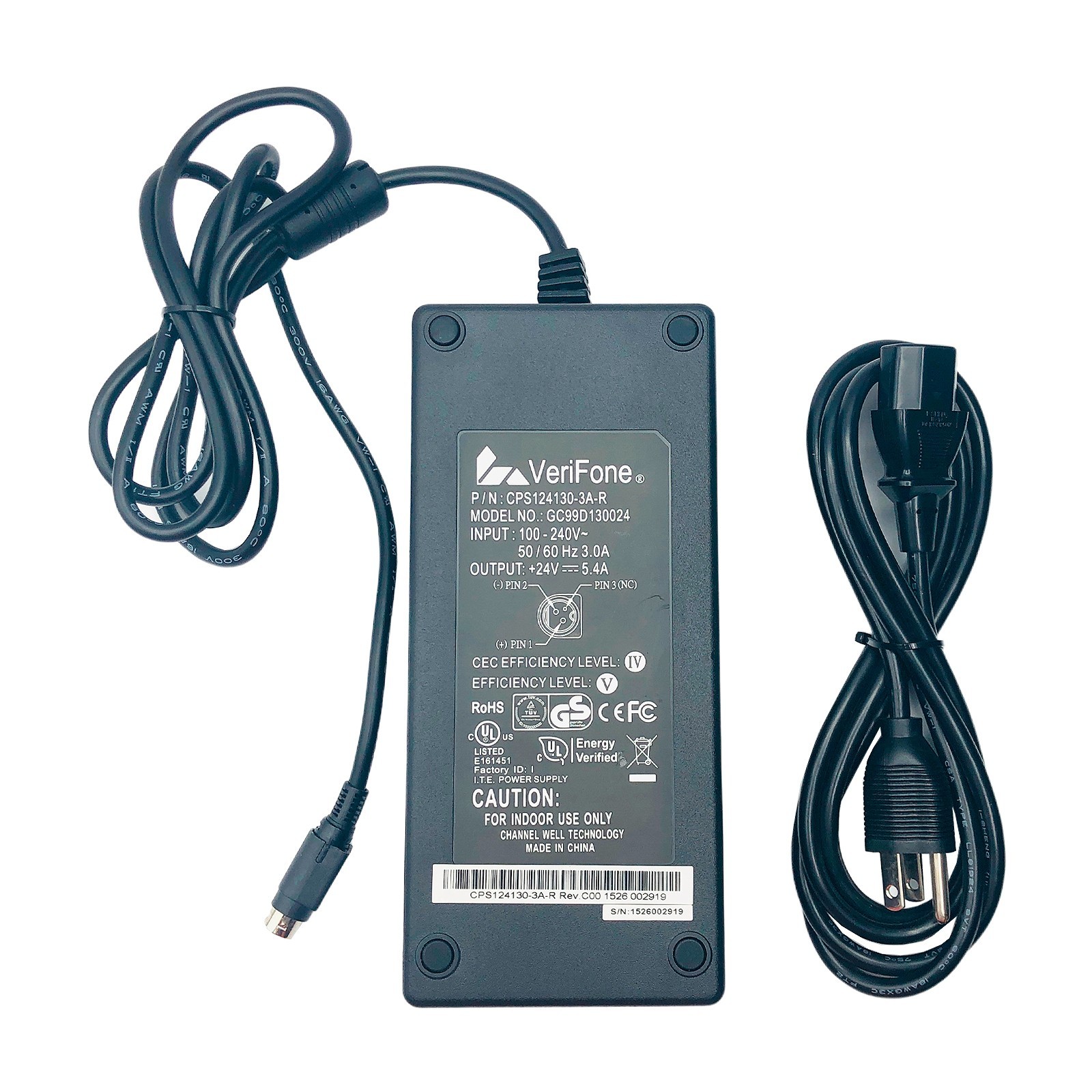 Original VeriFone GC99D130024 24V 5.4A AC Adapter 130W Power Supply OEM