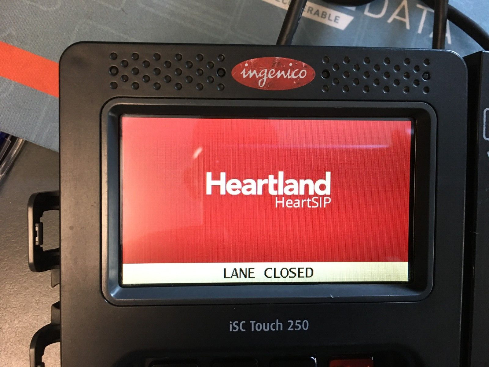 Lo of 11 Ingenico ISC Touch 250 Payment Terminalstested as pictued-Need Reset