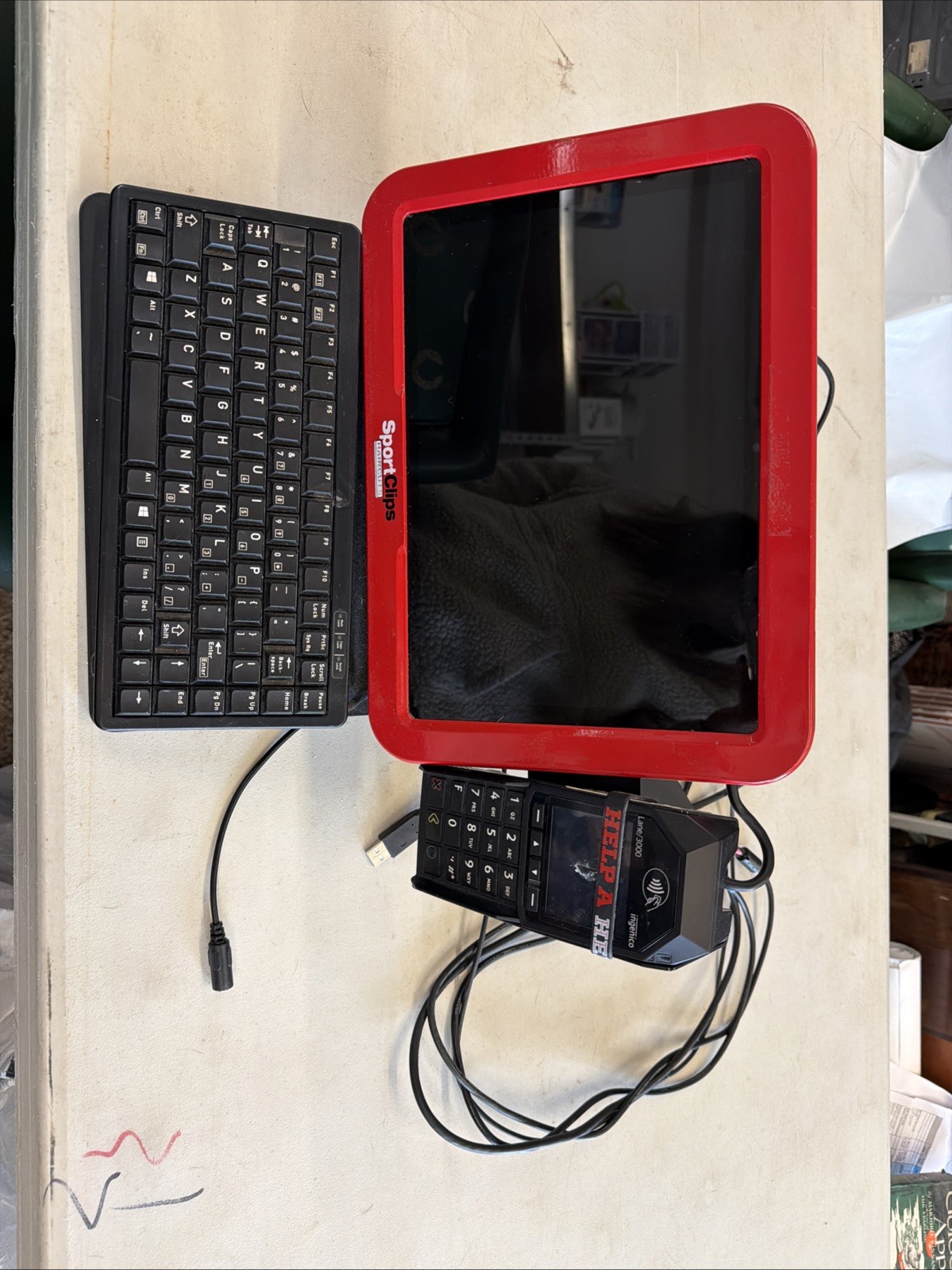 Ingenico Lane/3000 Card terminal with USB Cable And Sport Clips Register