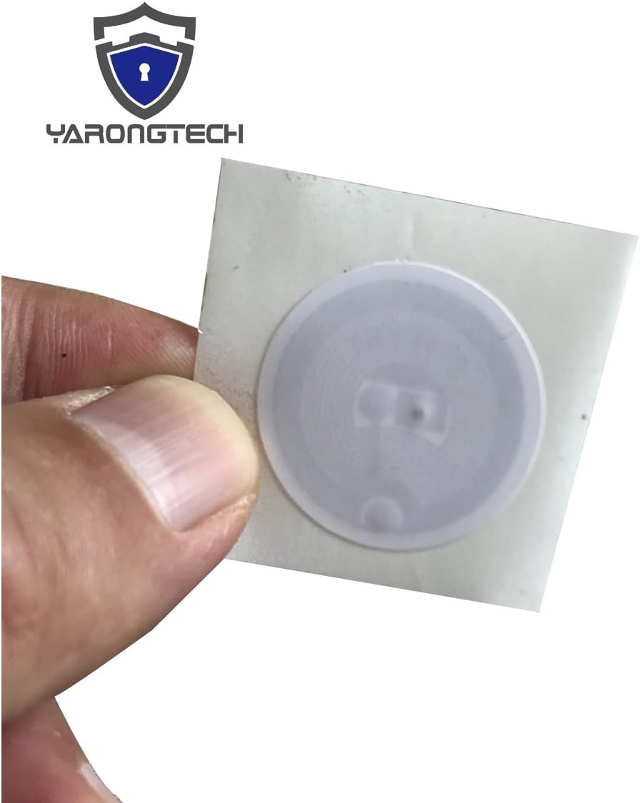 RFID Sticker tag 13.56mhz Round 25mm Adhesive Back -50pcs
