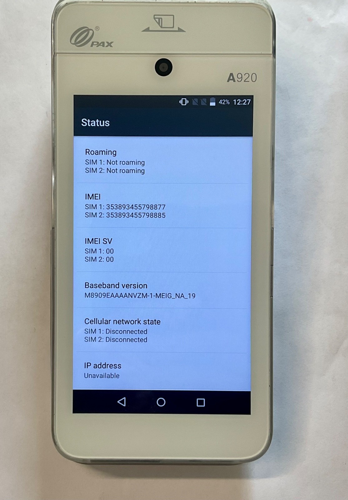 PAX A920 Android Smart POS Mobile Payment Terminal