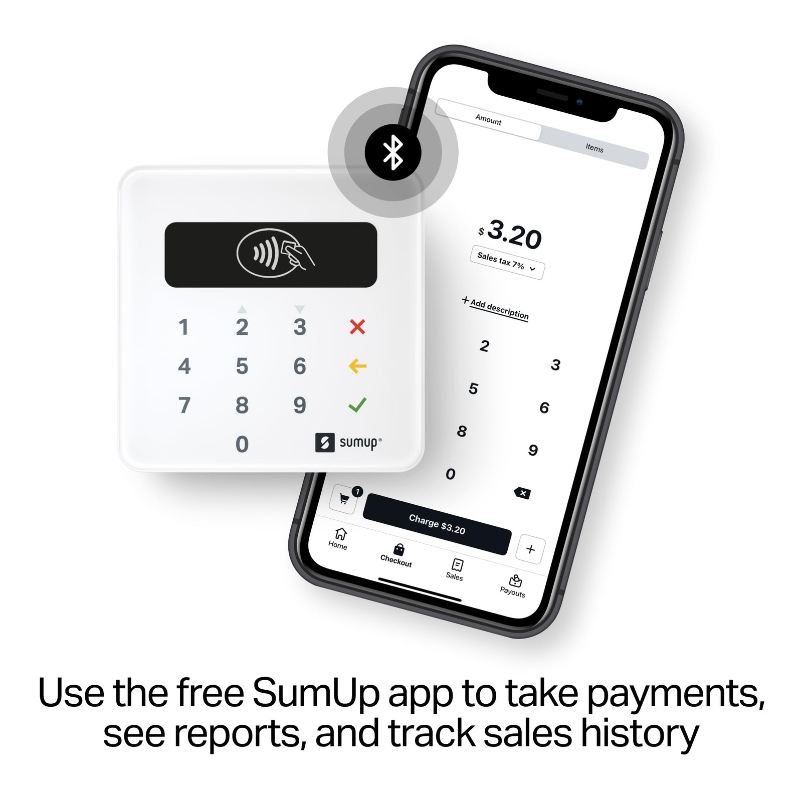 Plus Card Reader, Bluetooth – NFC RFID Credit Card Reader for Smartphone