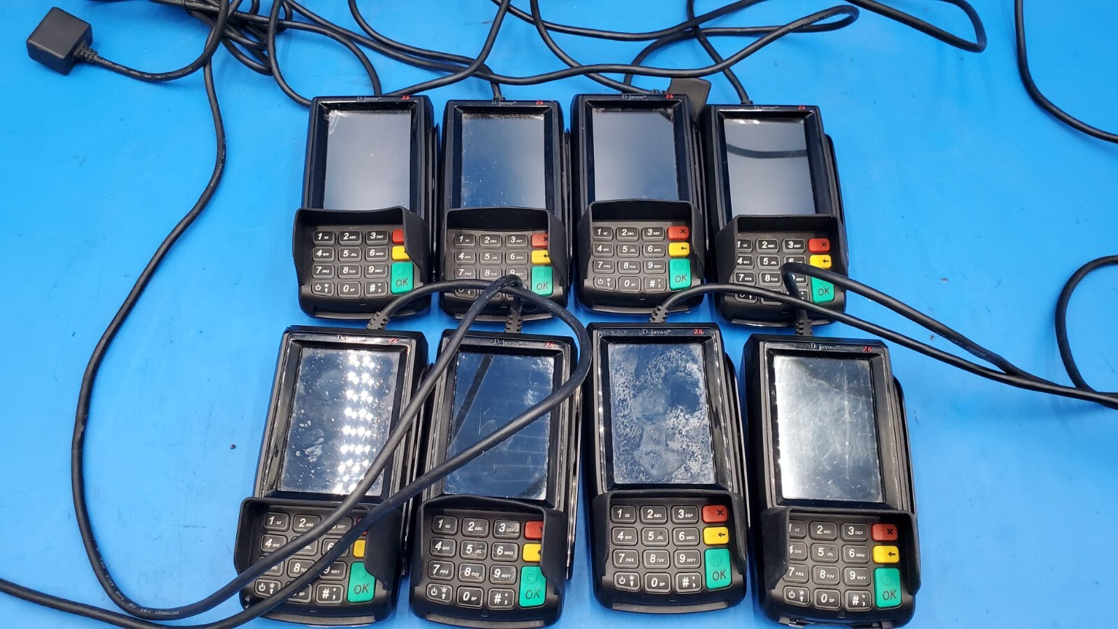 LOT OF 8/ DeJavoo Z6 VEGA3000 Credit Card Terminal