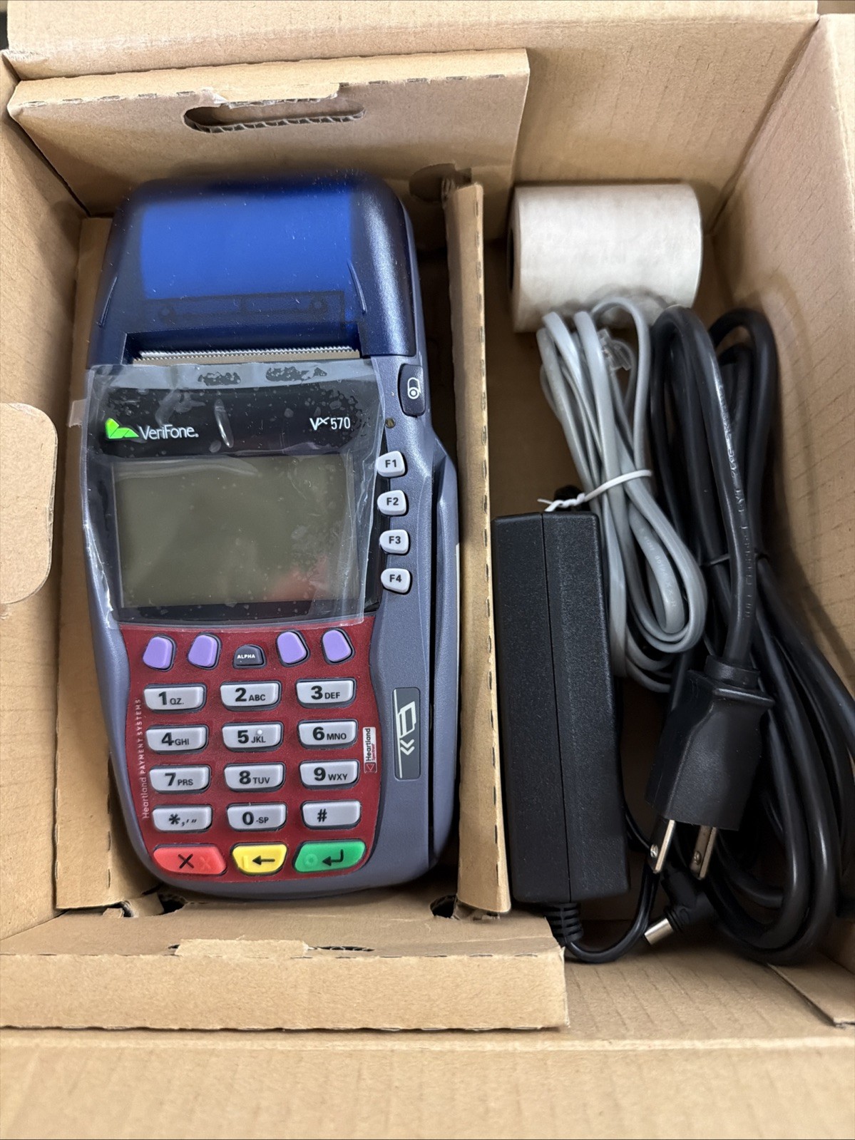 Verifone VX-570 OMNI 5750 Credit Card Machine with power supply