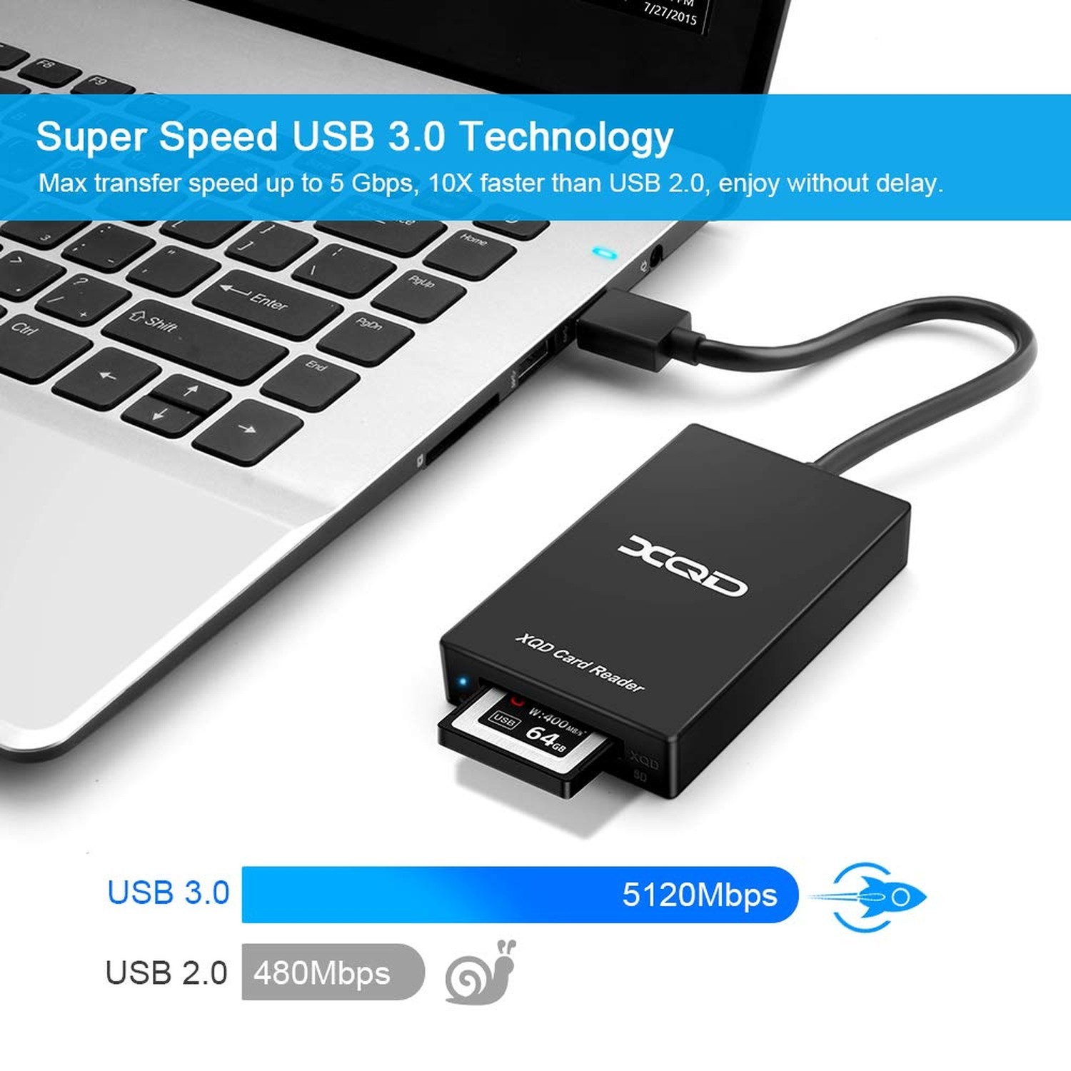 XQD Card Reader USB 3.0 XQD SD Card Reader Sony XQD Reader 2 in 1 Memory Card…