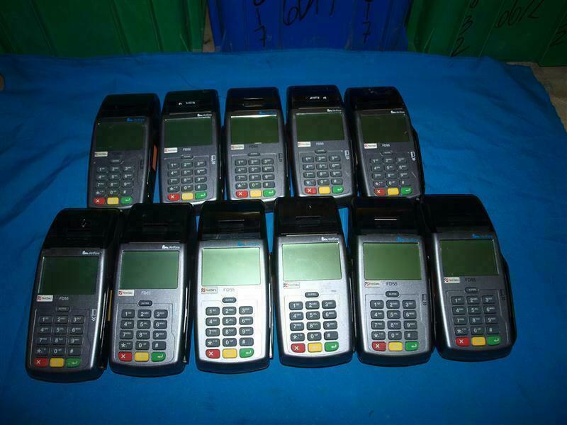 Lot 11pcs Verifone FD55 Credit Card Terminal w/missing cover