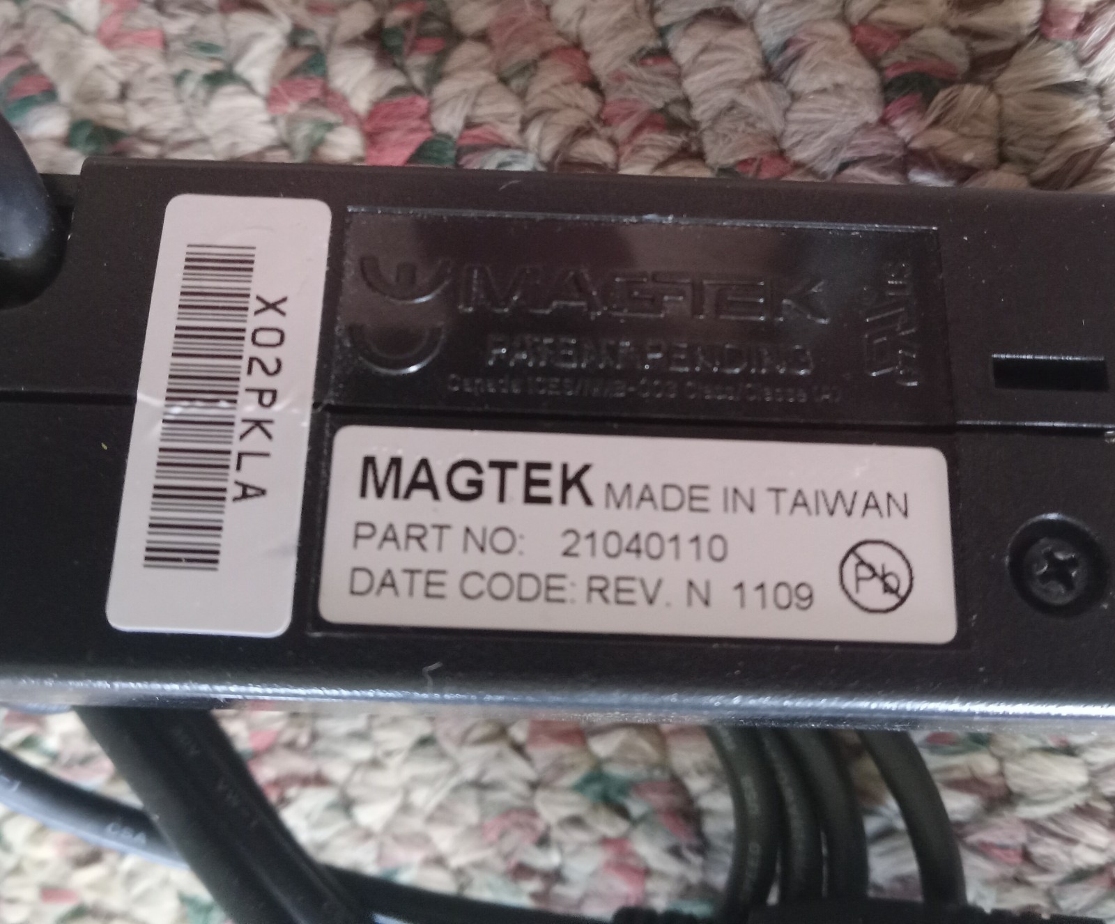 MagTek 21040110 USB Magnetic Stripe Card Reader Dual Head Swipe Reader Used