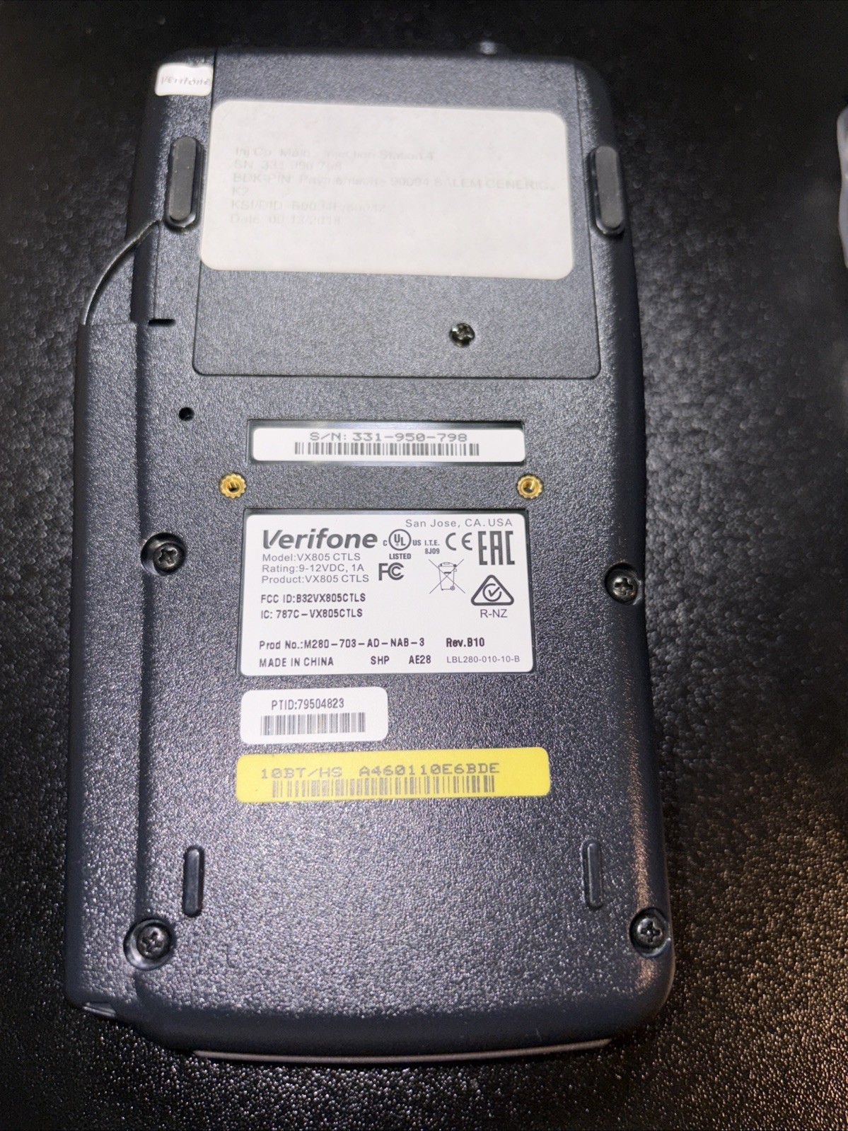 VeriFone VX805 CTLS Pin Pad Chip/Card Reader