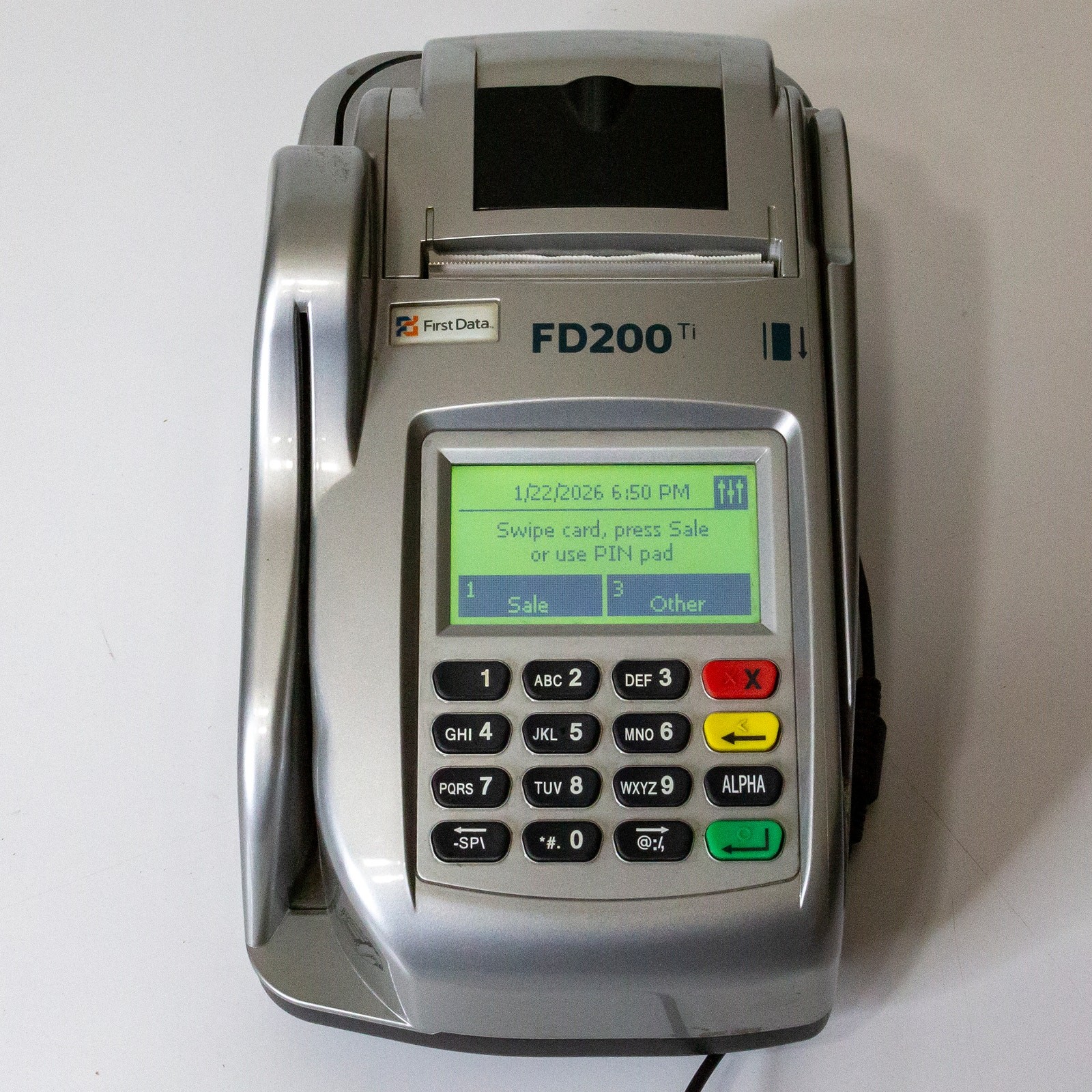 First Data FD200Ti Credit Card Terminal Check Verification Reader – Power Cord