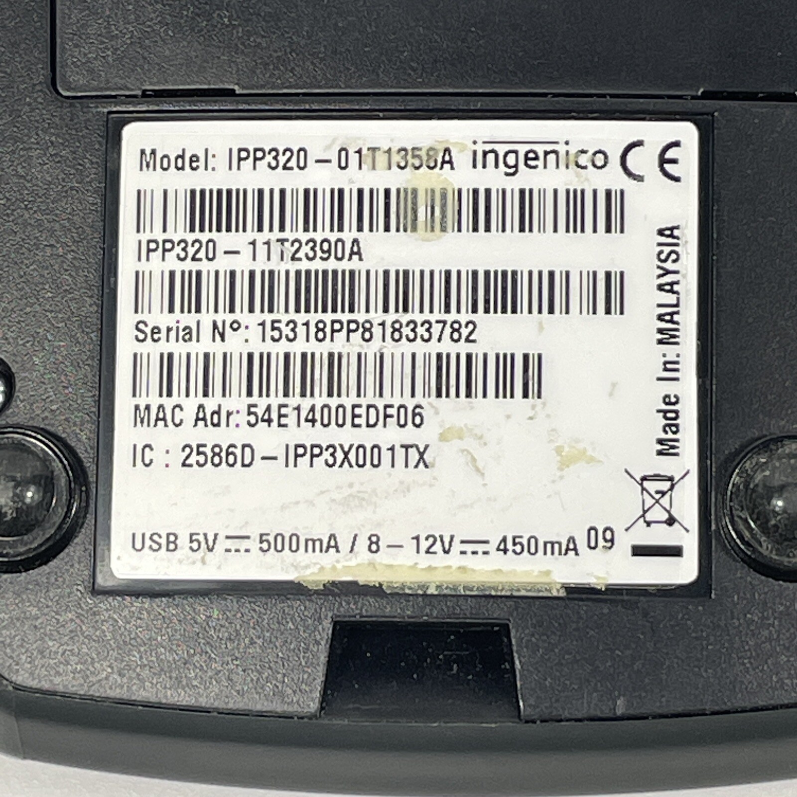 Ingenico iPP320 Pin Pad Payment Terminal Swipe Card Reader IPP320