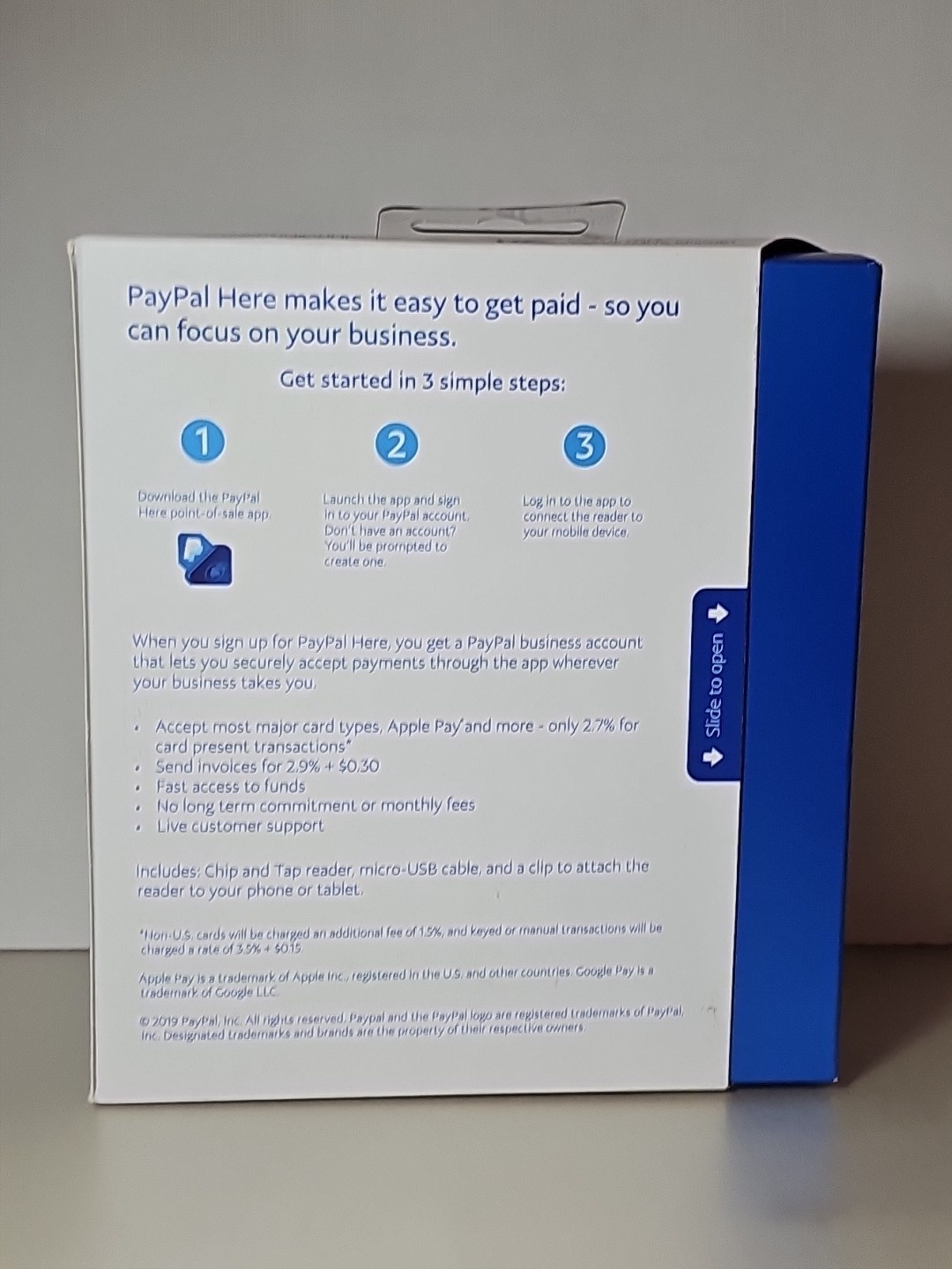 NEW PayPal HERE Chip and Tap Credit/Debit Card Reader / Card Scanner PCTUSDCRT