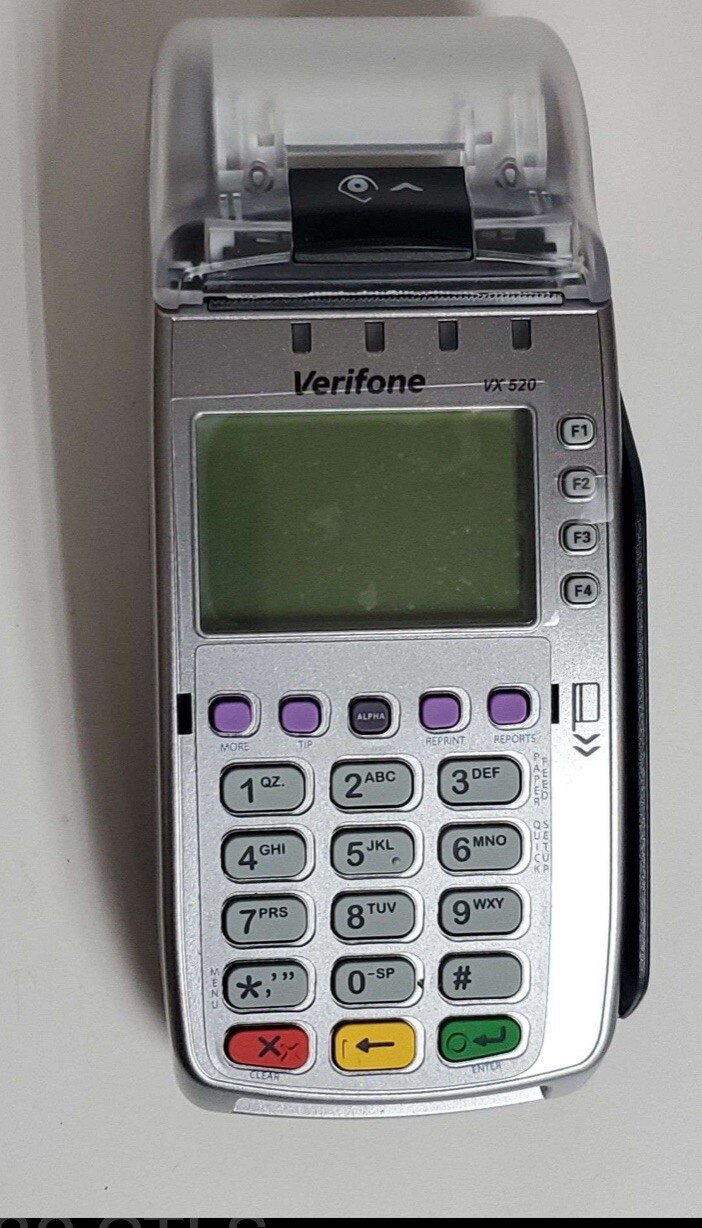 Lot of 2 VeriFone VX 520 CTLS Contactless Credit Card Terminal w VX 805 PIN PAD