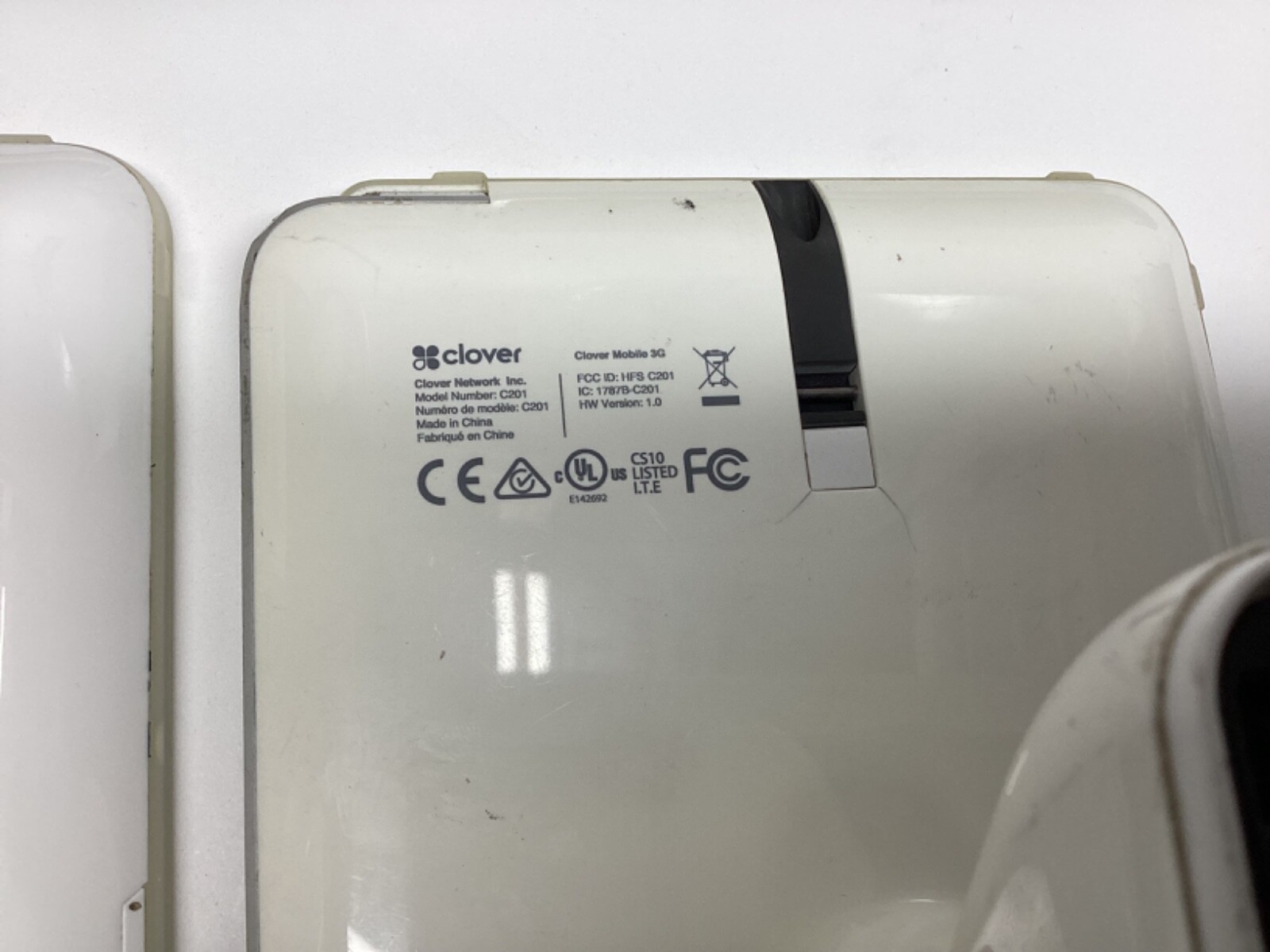 3-Clover Mobile Station C201 mobile dock and misc Clover Power Cords