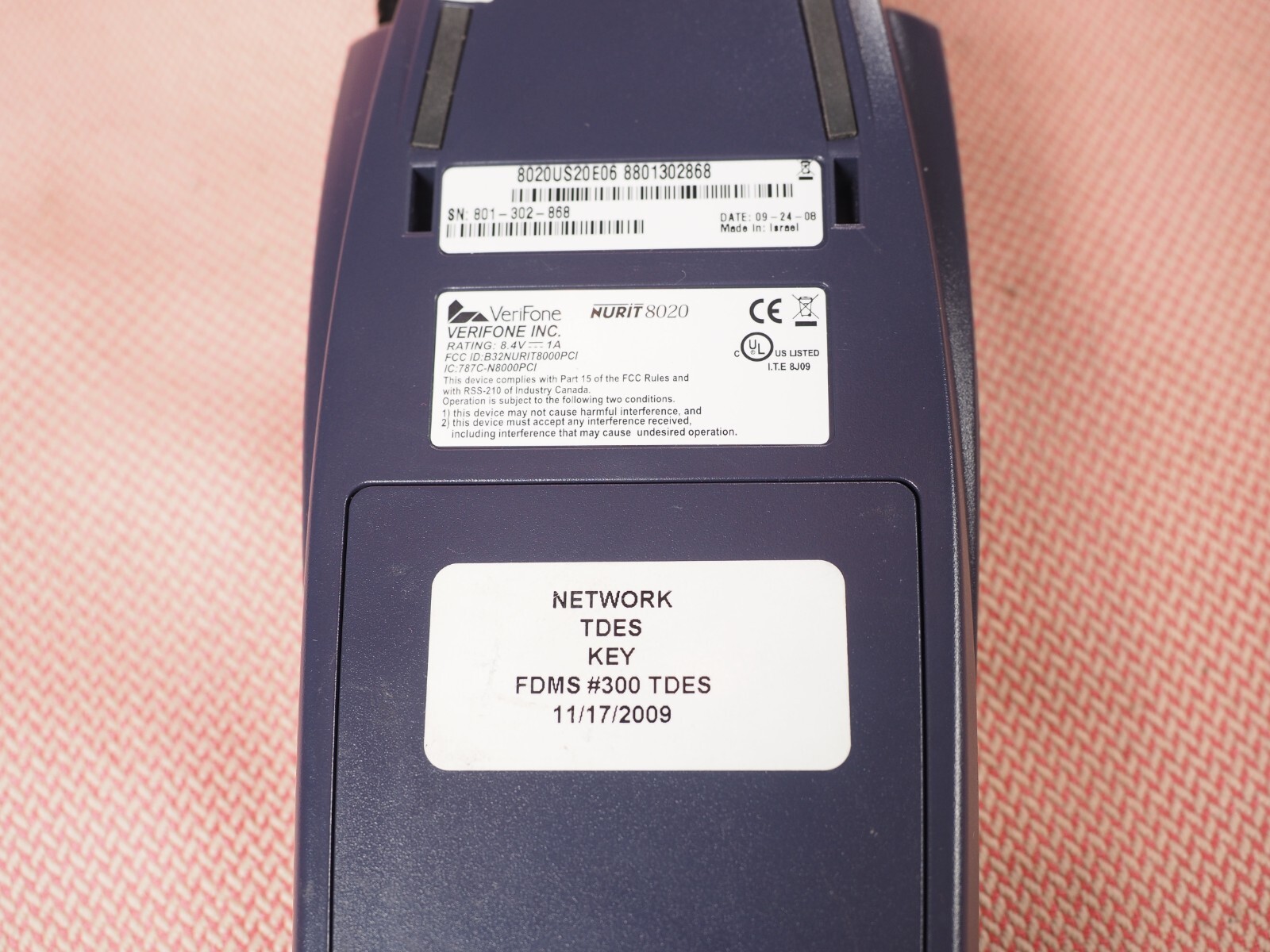 VeriFone Nurit 8020 Wireless Terminal GPRS Credit Debit Card Reader UNTESTED